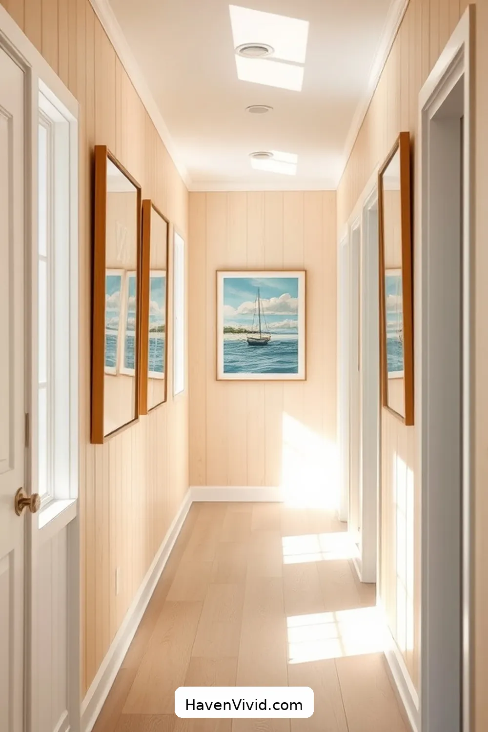 17 Ways to Achieve Coastal Living in Your Hallway Using Organic Cotton 7 Create a Gallery Wall With Organic Cotton Prints for 17 Ways to Achieve Coastal Living in Your Hallway Using Organic Cotton