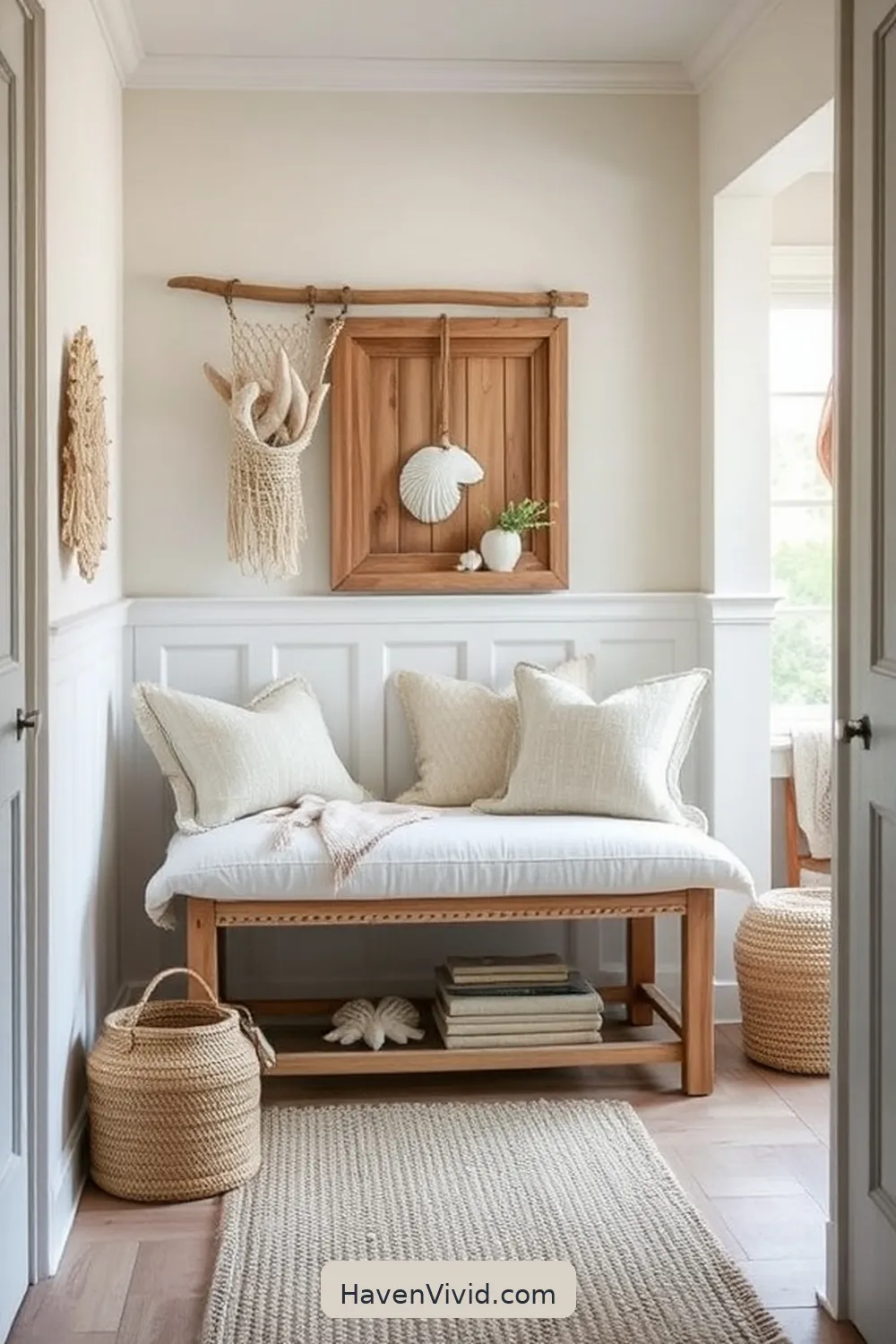17 Ways to Achieve Coastal Living in Your Hallway Using Organic Cotton 6 Design a Coastal-Inspired Organic Cotton Bench for 17 Ways to Achieve Coastal Living in Your Hallway Using Organic Cotton