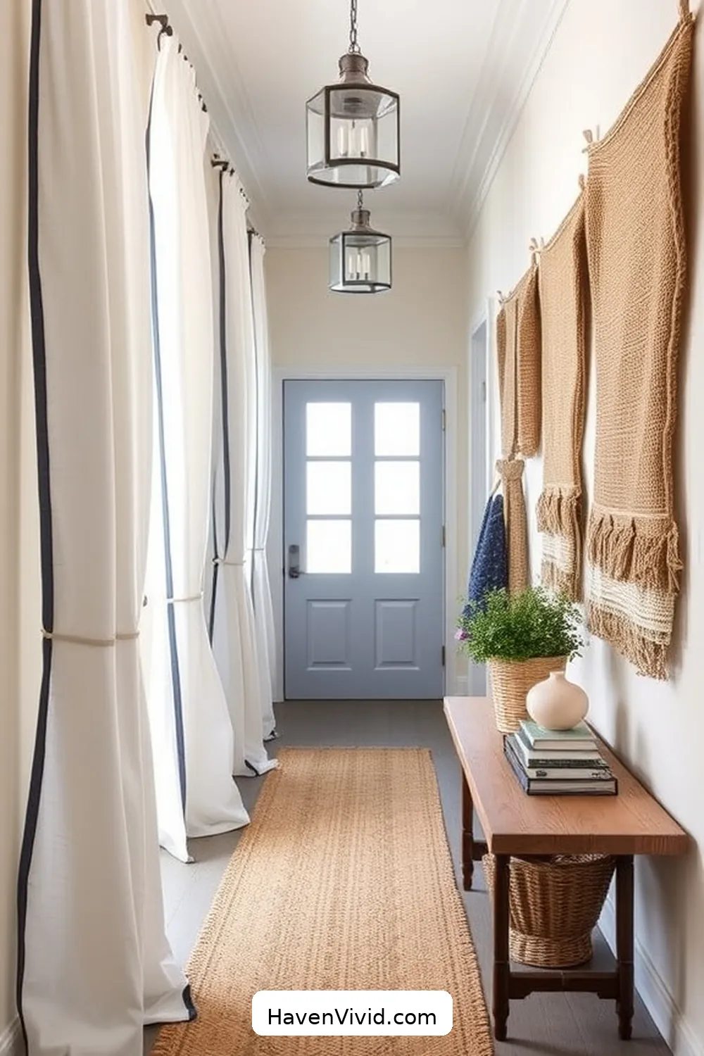 17 Ways to Achieve Coastal Living in Your Hallway Using Organic Cotton 18 Display Organic Cotton Sailcloth Accents for 17 Ways to Achieve Coastal Living in Your Hallway Using Organic Cotton