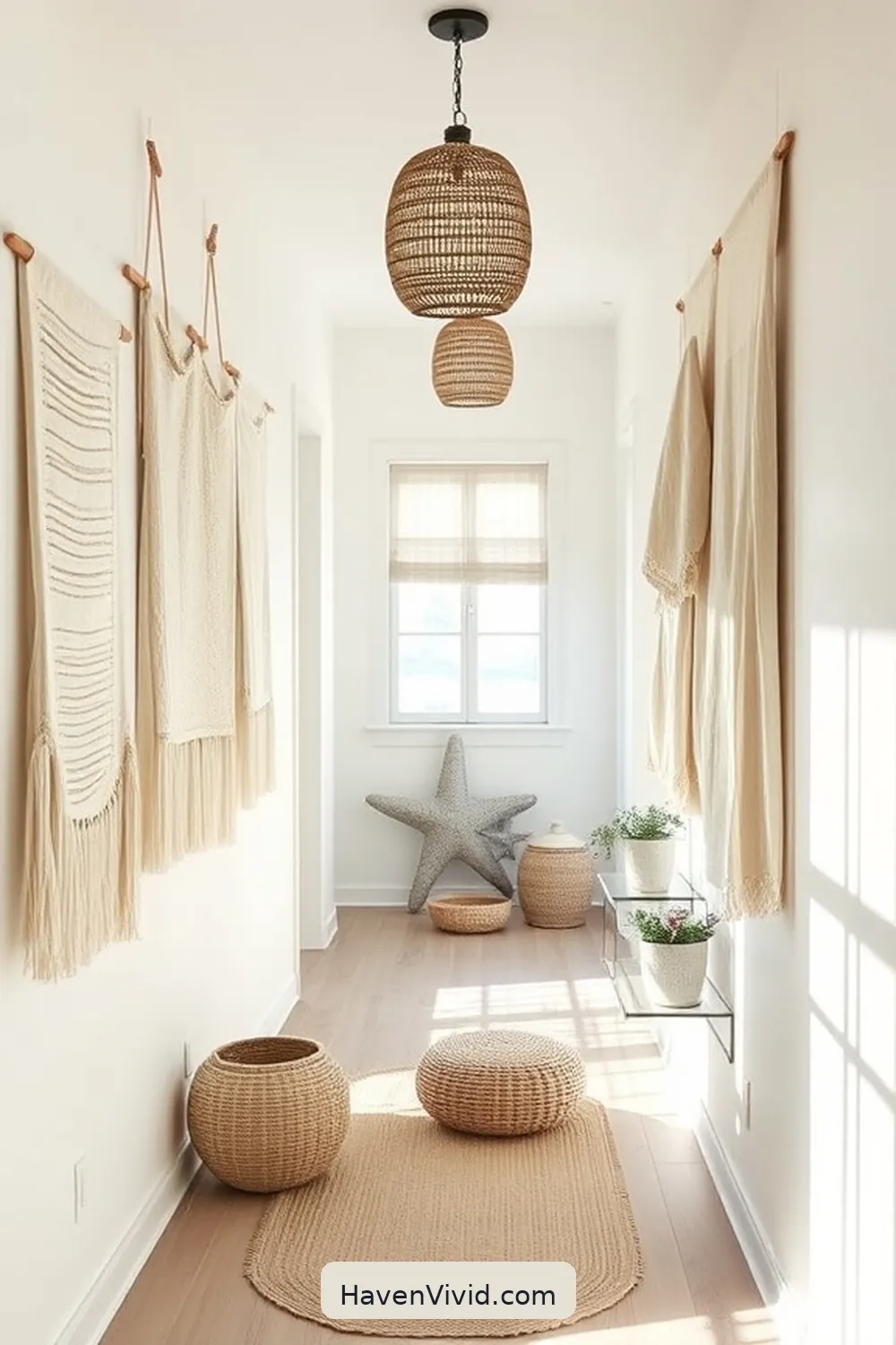 17 Ways to Achieve Coastal Living in Your Hallway Using Organic Cotton 11 Install Organic Cotton Wall Hangings for 17 Ways to Achieve Coastal Living in Your Hallway Using Organic Cotton