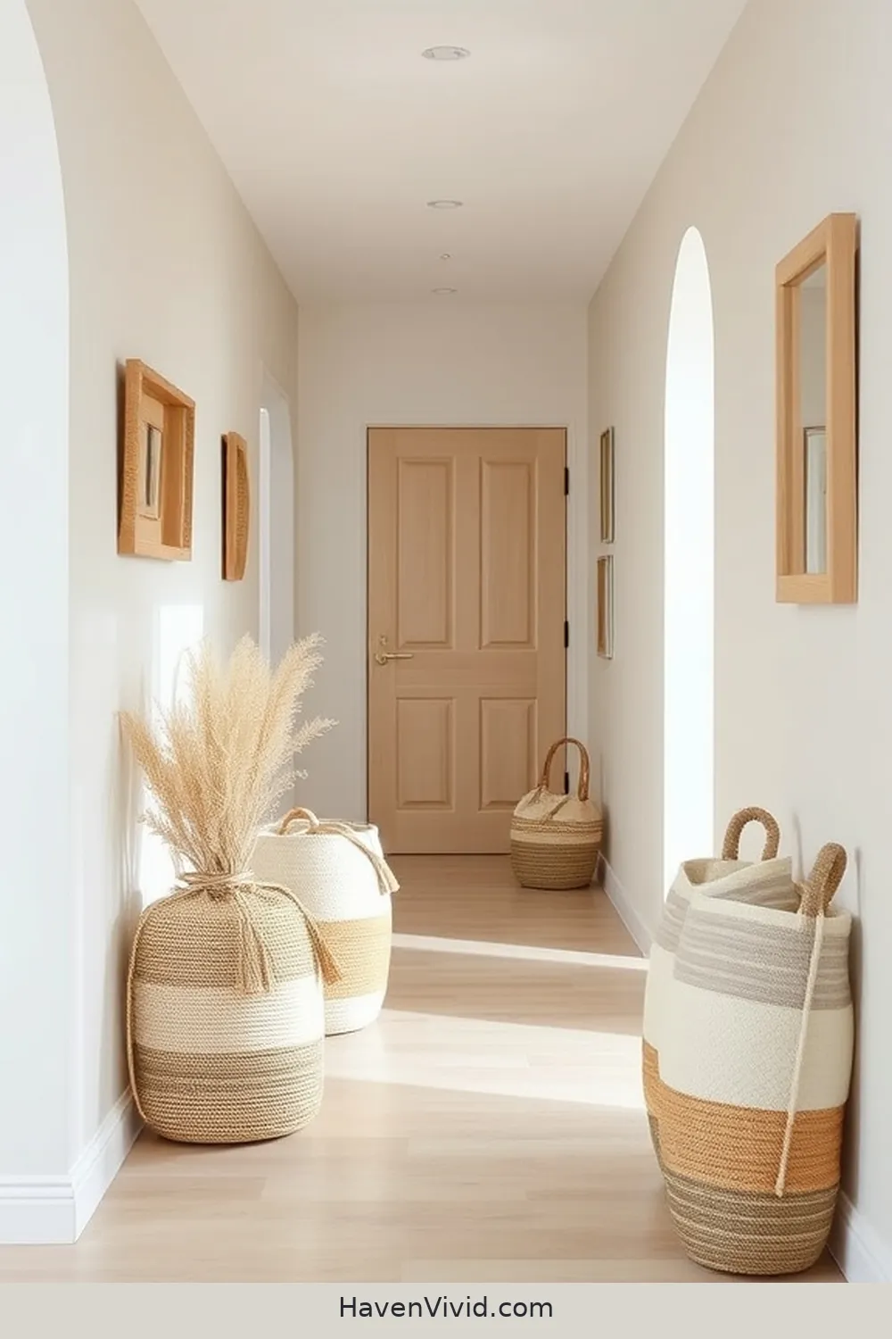 17 Ways to Achieve Coastal Living in Your Hallway Using Organic Cotton 8 Utilize Organic Cotton Baskets for Storage for 17 Ways to Achieve Coastal Living in Your Hallway Using Organic Cotton