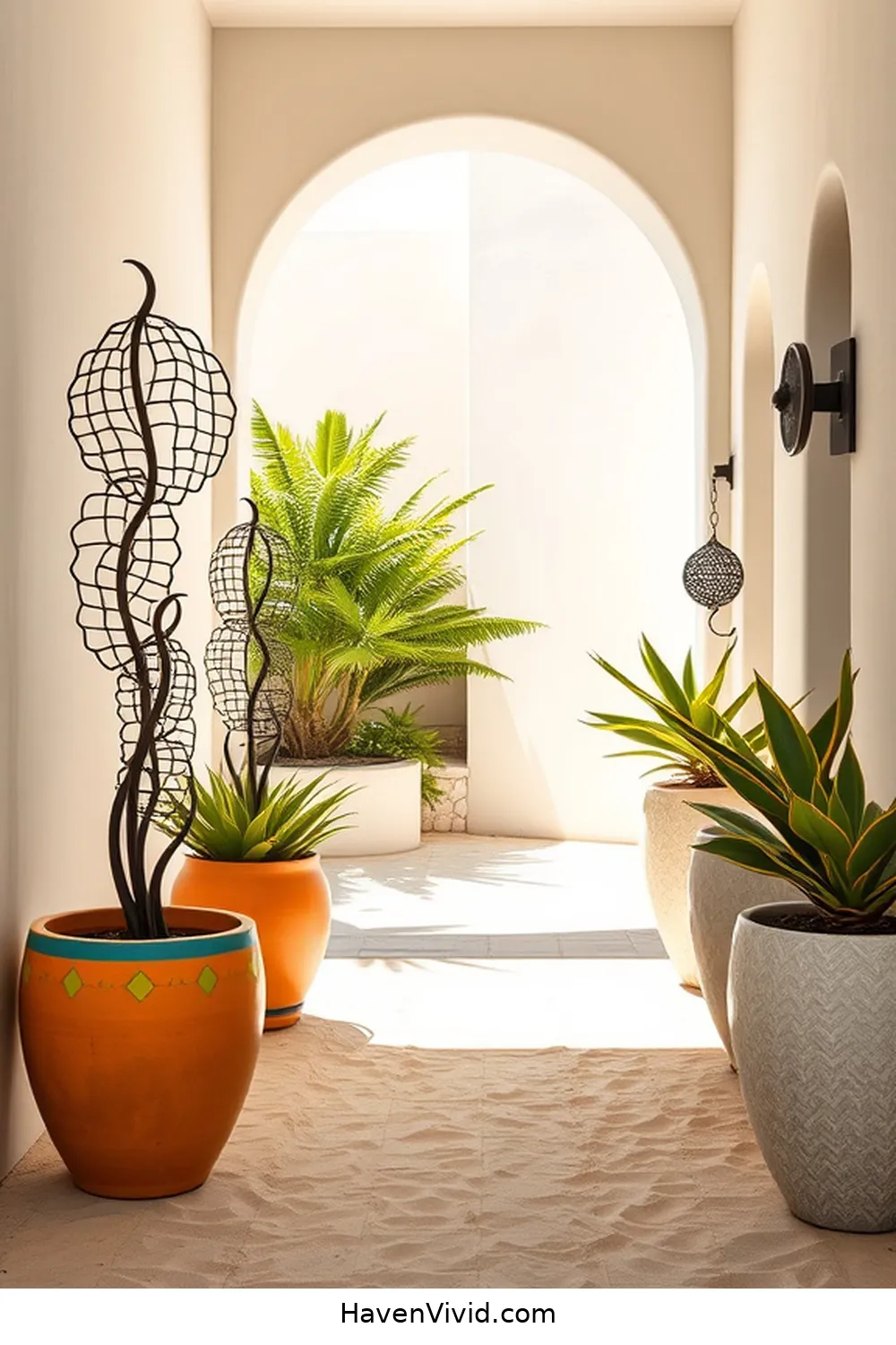 17 Ways to Achieve a Coastal Living Entryway Using Solar-Powered Lights 7 Add Solar-Powered Decorative Sculptures for 17 Ways to Achieve a Coastal Living Entryway Using Solar-Powered Lights