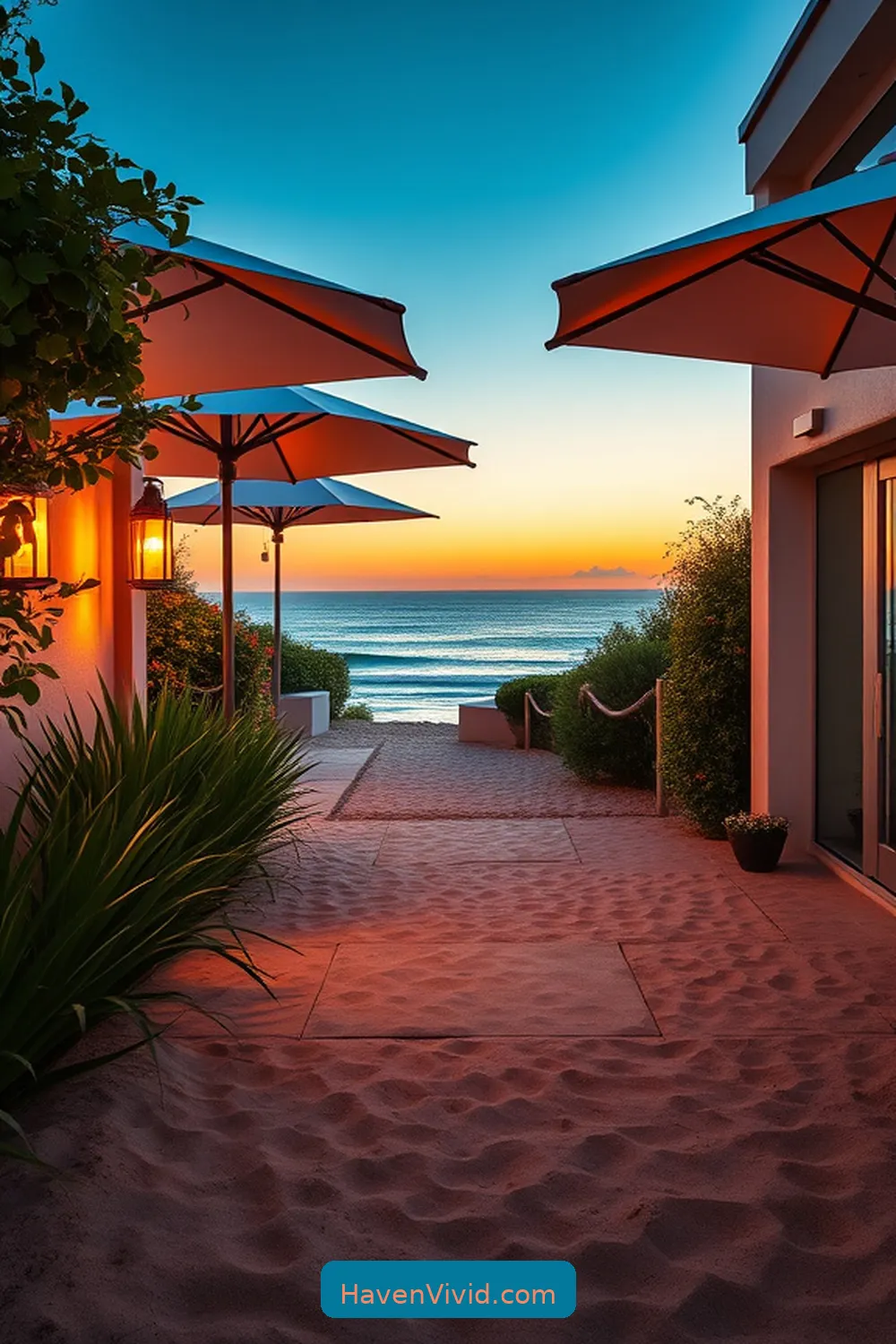 17 Ways to Achieve a Coastal Living Entryway Using Solar-Powered Lights 14 Add Solar-Powered Umbrella Lighting for 17 Ways to Achieve a Coastal Living Entryway Using Solar-Powered Lights