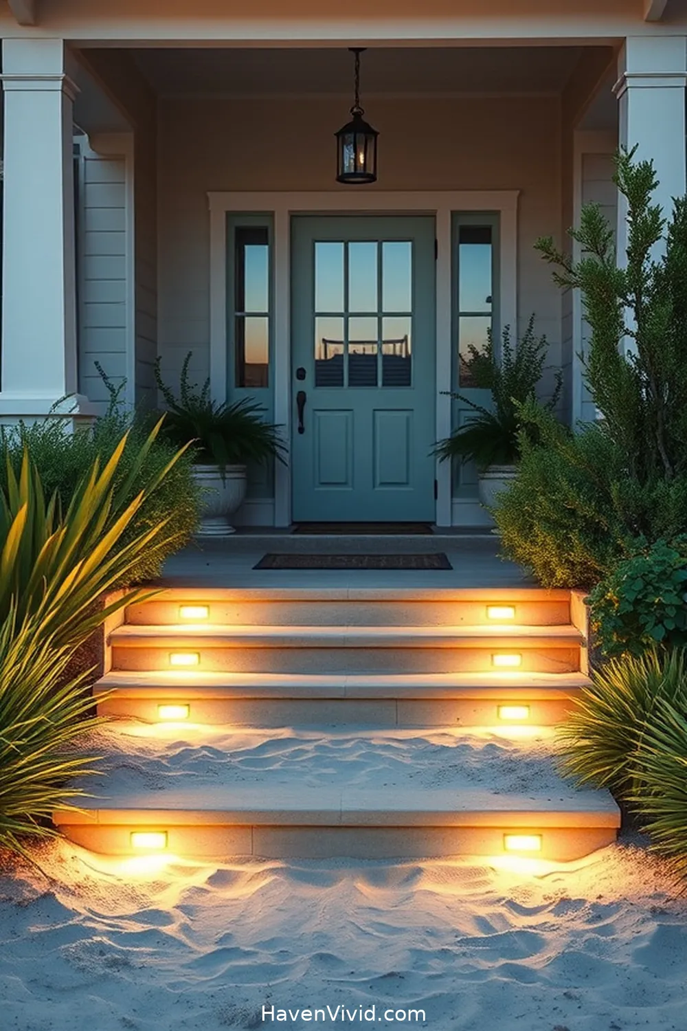 17 Ways to Achieve a Coastal Living Entryway Using Solar-Powered Lights 16 Install Solar Step Lights for Safety for 17 Ways to Achieve a Coastal Living Entryway Using Solar-Powered Lights