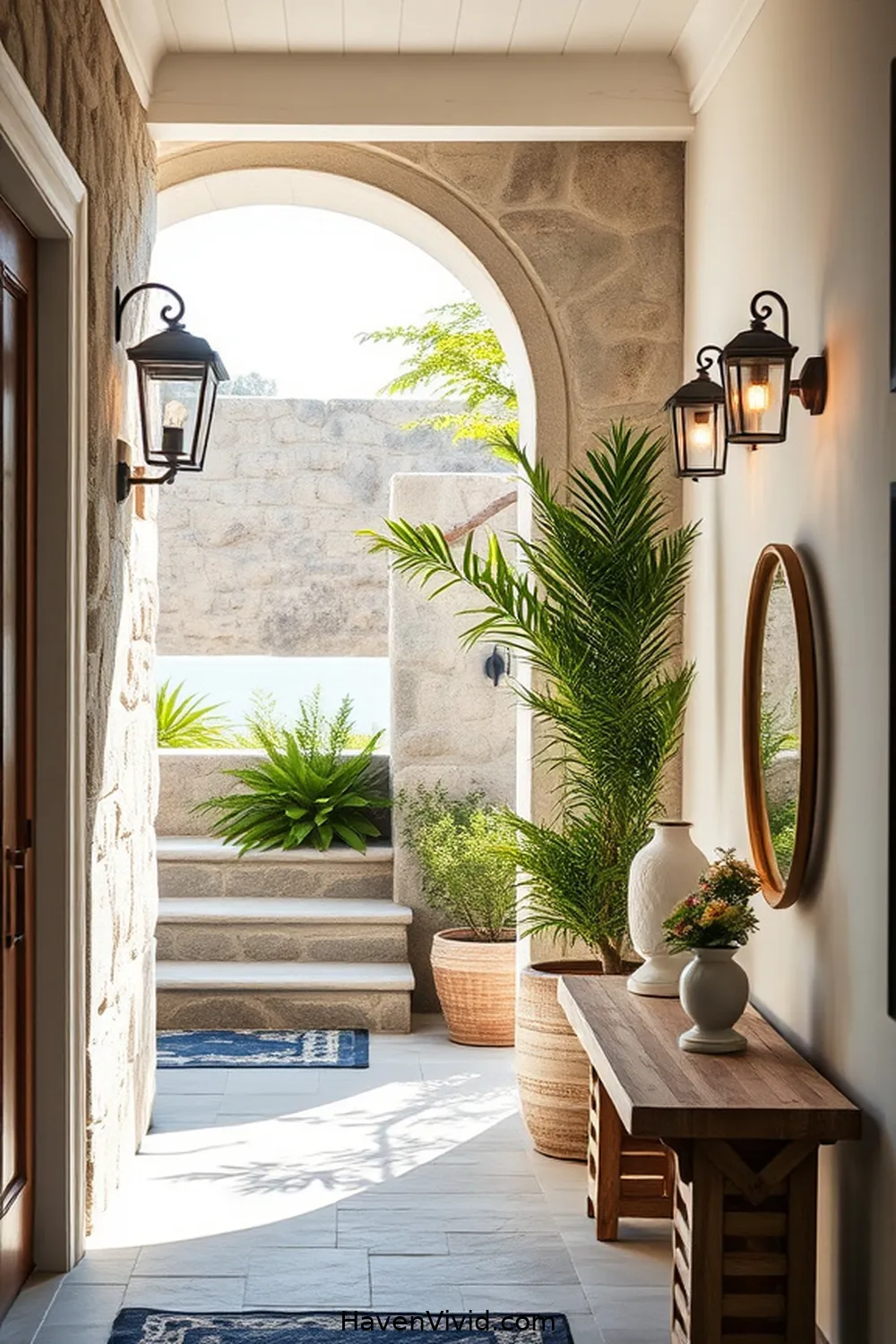 17 Ways to Achieve a Coastal Living Entryway Using Solar-Powered Lights 4 Use Solar Wall Sconces for Ambient Lighting for 17 Ways to Achieve a Coastal Living Entryway Using Solar-Powered Lights