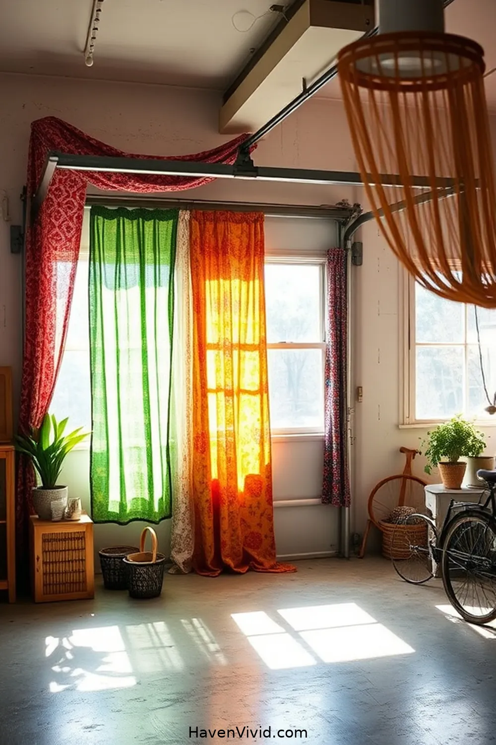 17 Ways to Achieve a Glamorous Garage Lifestyle Using Upcycled Fabric 6 Colorful Fabric Curtains for 17 Ways to Achieve a Glamorous Garage Lifestyle Using Upcycled Fabric