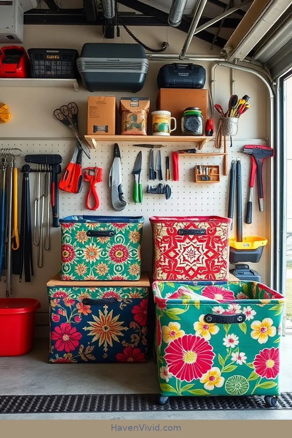 17 Ways to Achieve a Glamorous Garage Lifestyle Using Upcycled Fabric 4 DIY Fabric Storage Bins for 17 Ways to Achieve a Glamorous Garage Lifestyle Using Upcycled Fabric