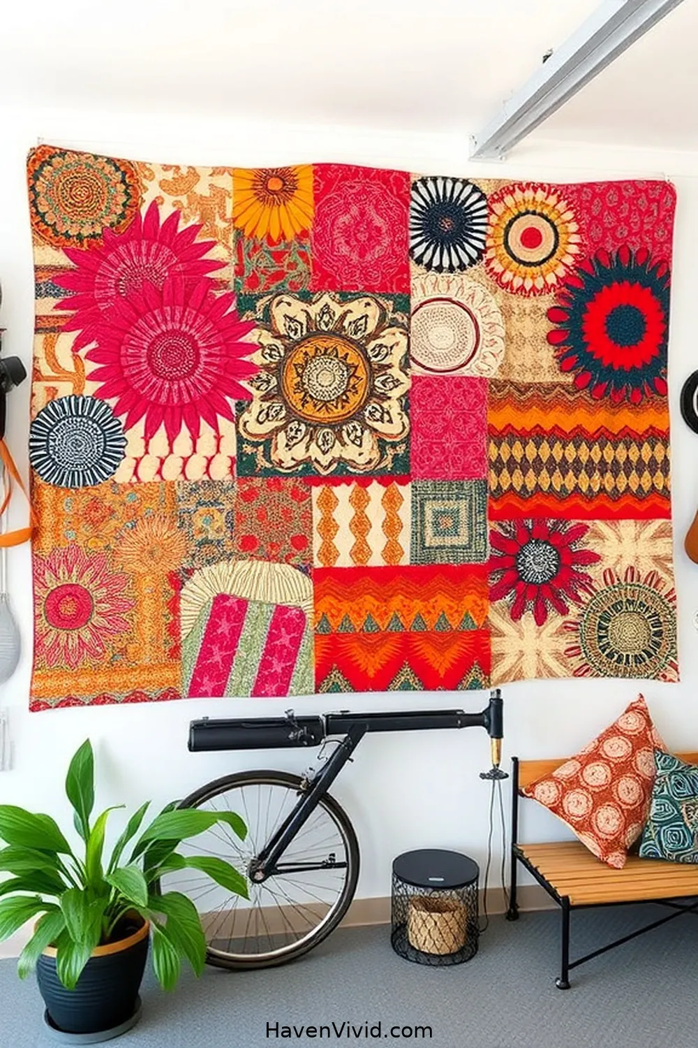 17 Ways to Achieve a Glamorous Garage Lifestyle Using Upcycled Fabric 2 Upcycled Fabric Wall Art for 17 Ways to Achieve a Glamorous Garage Lifestyle Using Upcycled Fabric