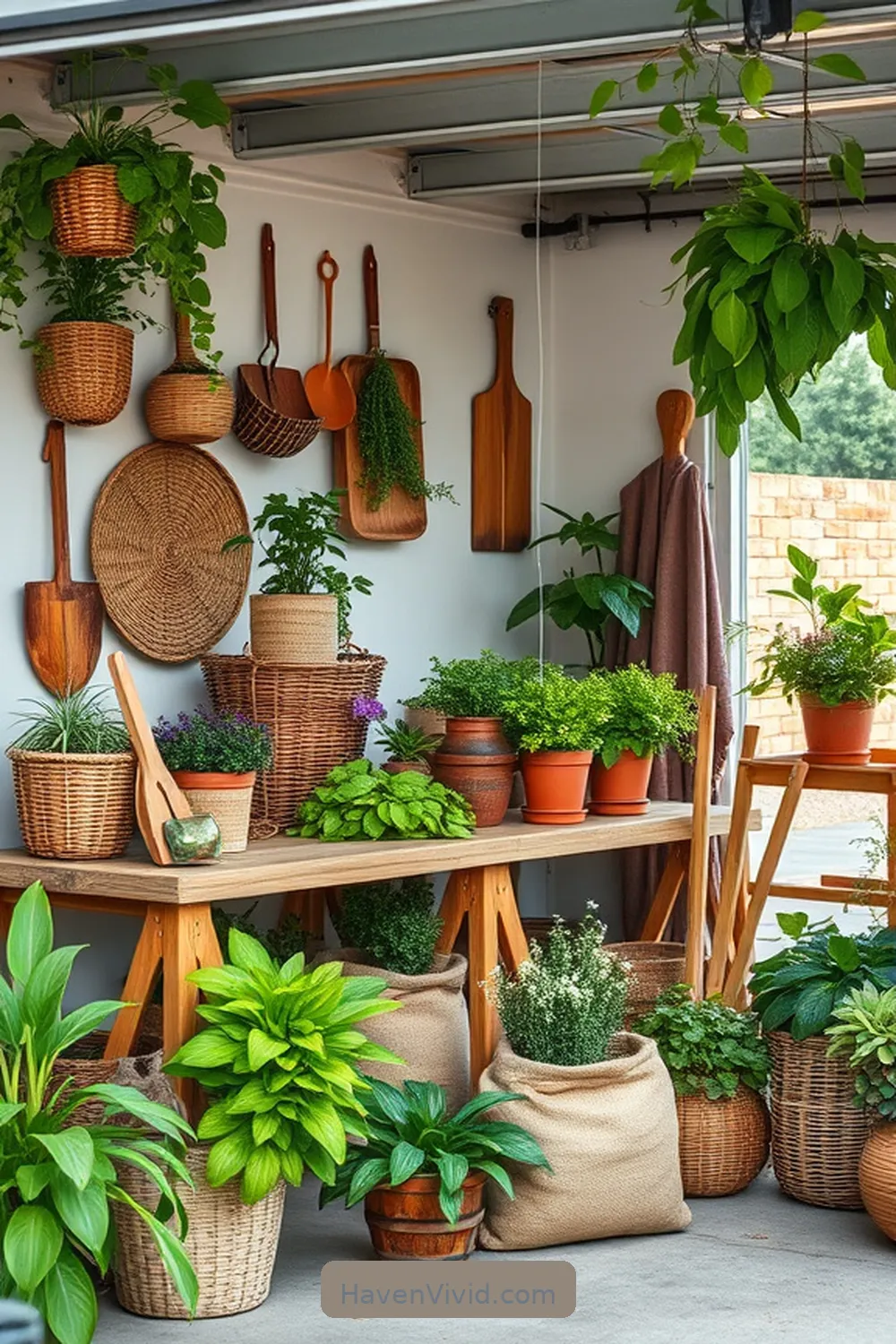 17 Ways to Create Family-Friendly Garage Living Using Natural Fibers 12 Create a Gardening Station With Natural Materials for 17 Ways to Create Family-Friendly Garage Living Using Natural Fibers