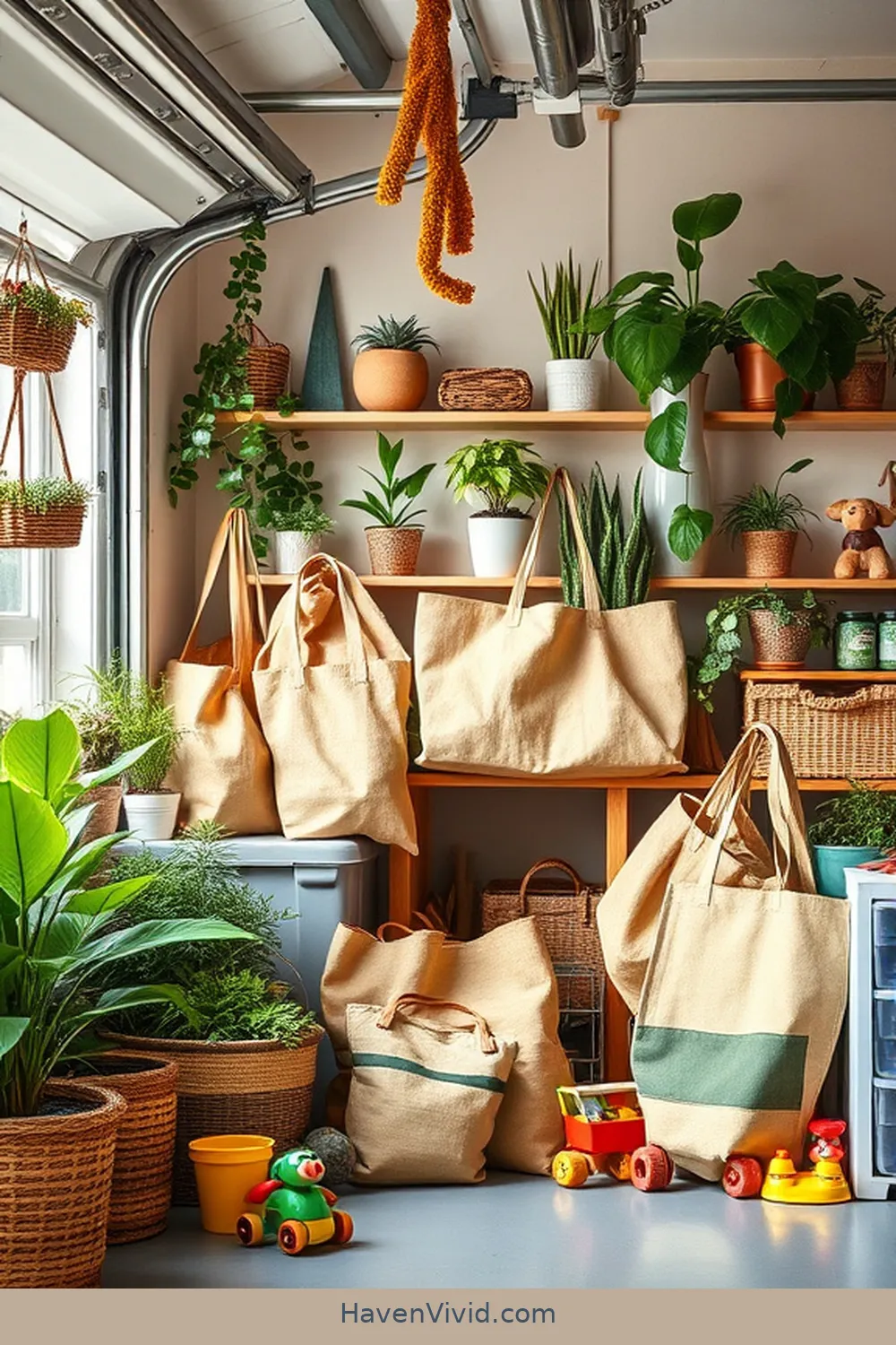 17 Ways to Create Family-Friendly Garage Living Using Natural Fibers 14 Implement Jute Tote Bags for On-the-Go Storage for 17 Ways to Create Family-Friendly Garage Living Using Natural Fibers