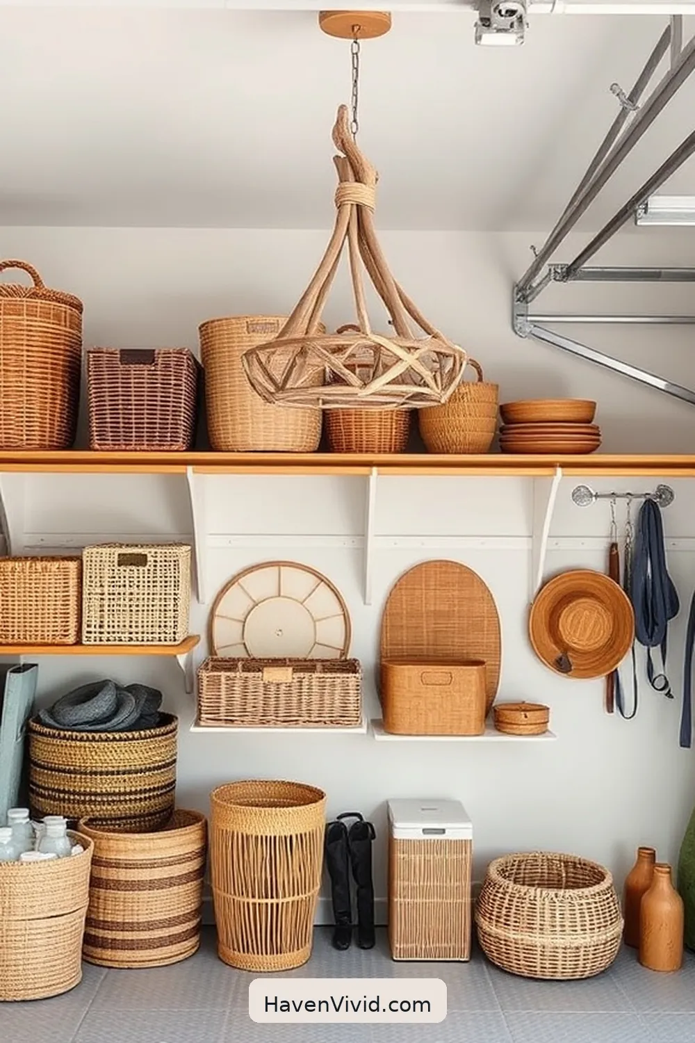 17 Ways to Create Family-Friendly Garage Living Using Natural Fibers 17 Incorporate Eco-Friendly Lighting With Natural Elements for 17 Ways to Create Family-Friendly Garage Living Using Natural Fibers