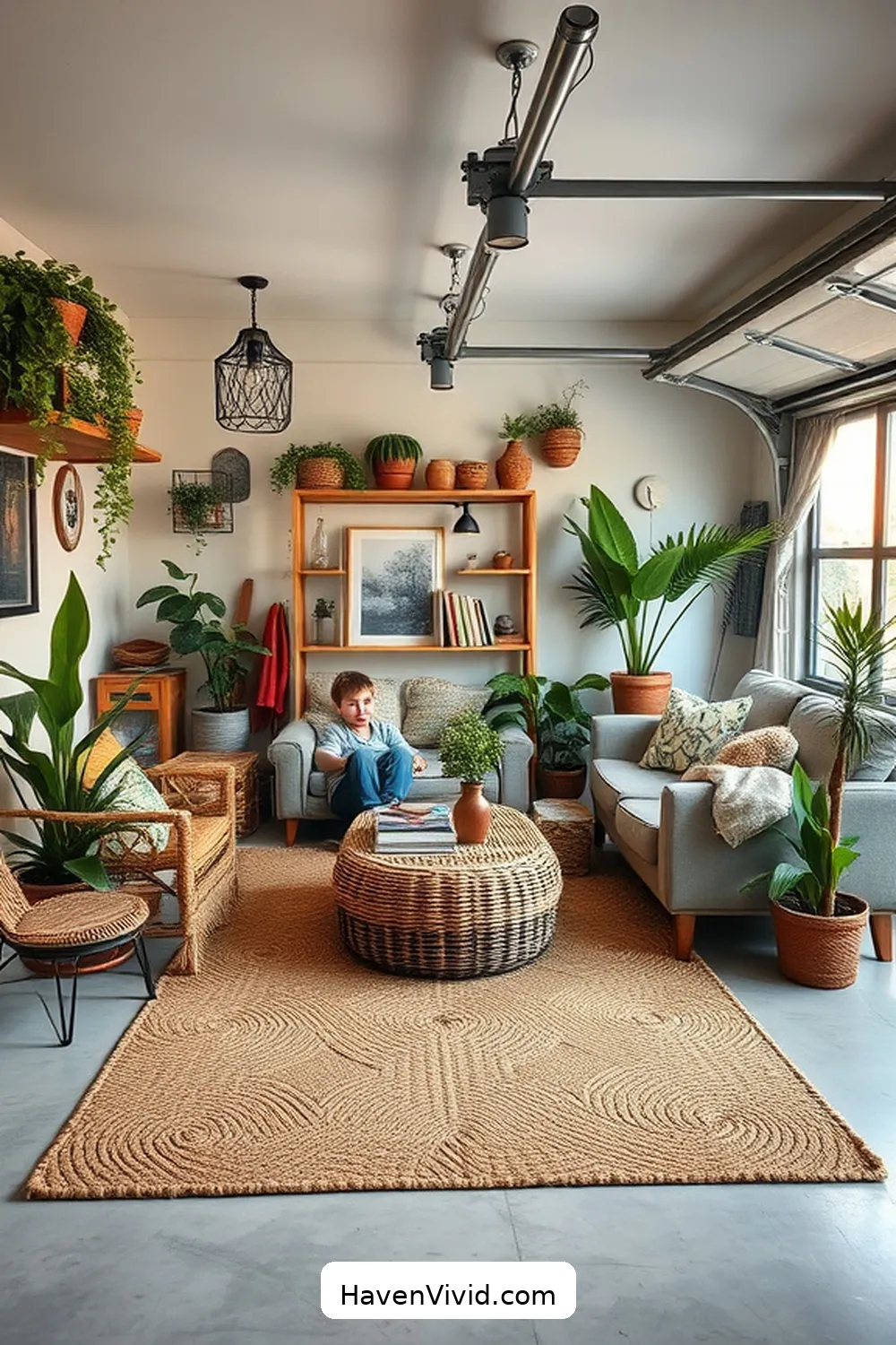 17 Ways to Create Family-Friendly Garage Living Using Natural Fibers 2 Incorporate Jute Rugs for a Cozy Feel for 17 Ways to Create Family-Friendly Garage Living Using Natural Fibers