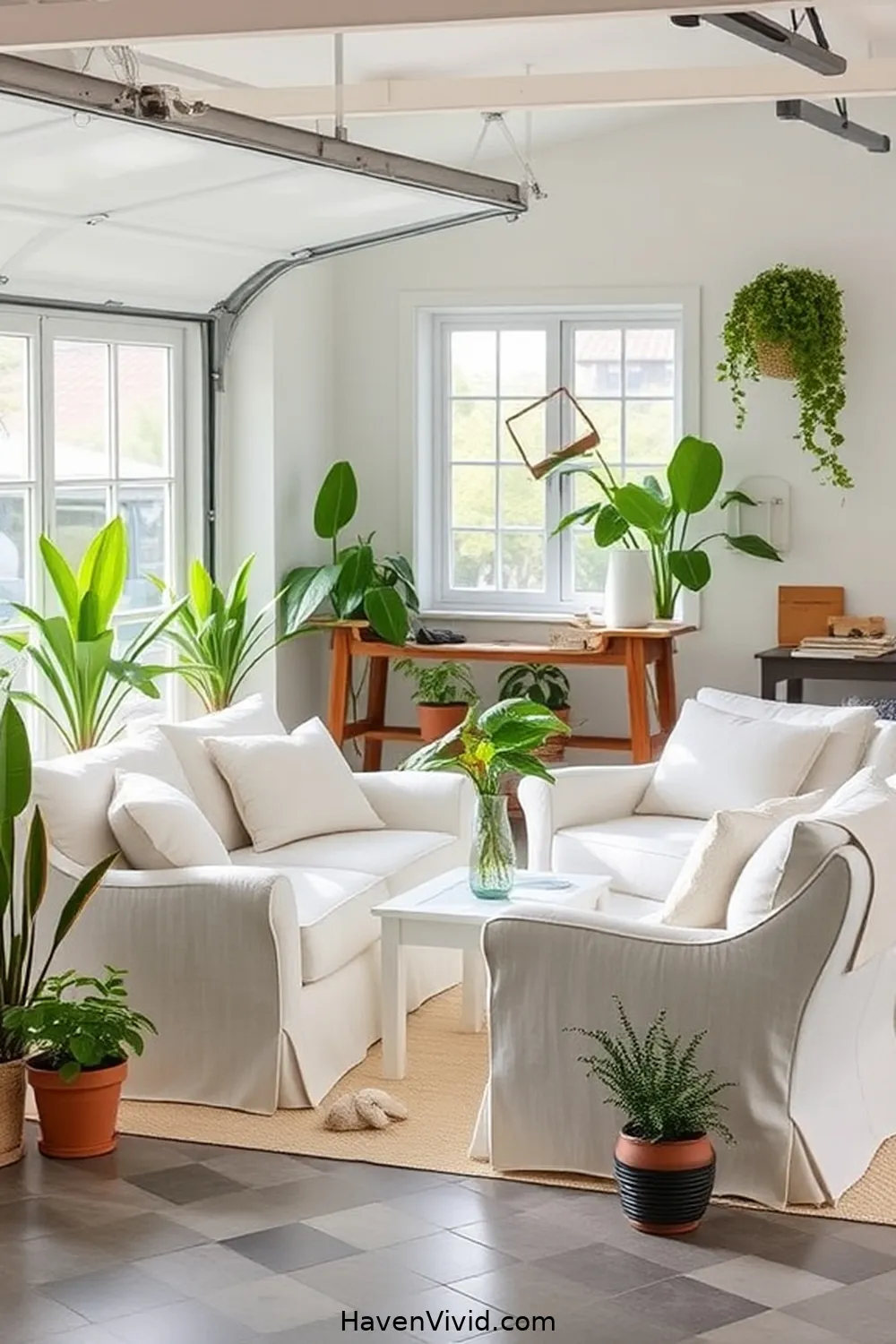 17 Ways to Create Family-Friendly Garage Living Using Natural Fibers 15 Use Cotton Upholstery for Garage Furniture for 17 Ways to Create Family-Friendly Garage Living Using Natural Fibers