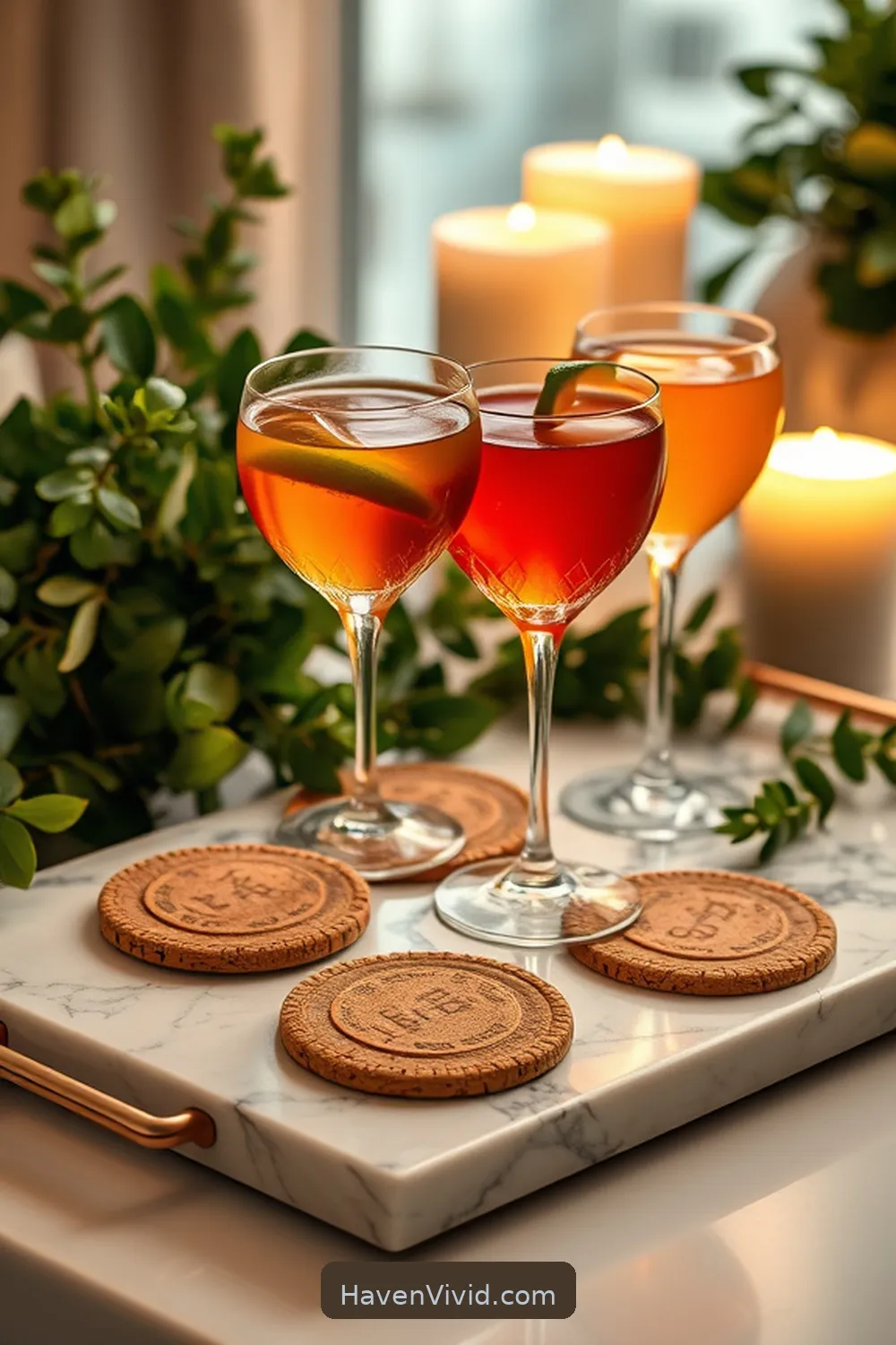 17 Ways to Create a Glamorous Bedroom Lifestyle Using Cork Accents 6 Cork Coasters for Elegant Drink Presentation for 17 Ways to Create a Glamorous Bedroom Lifestyle Using Cork Accents