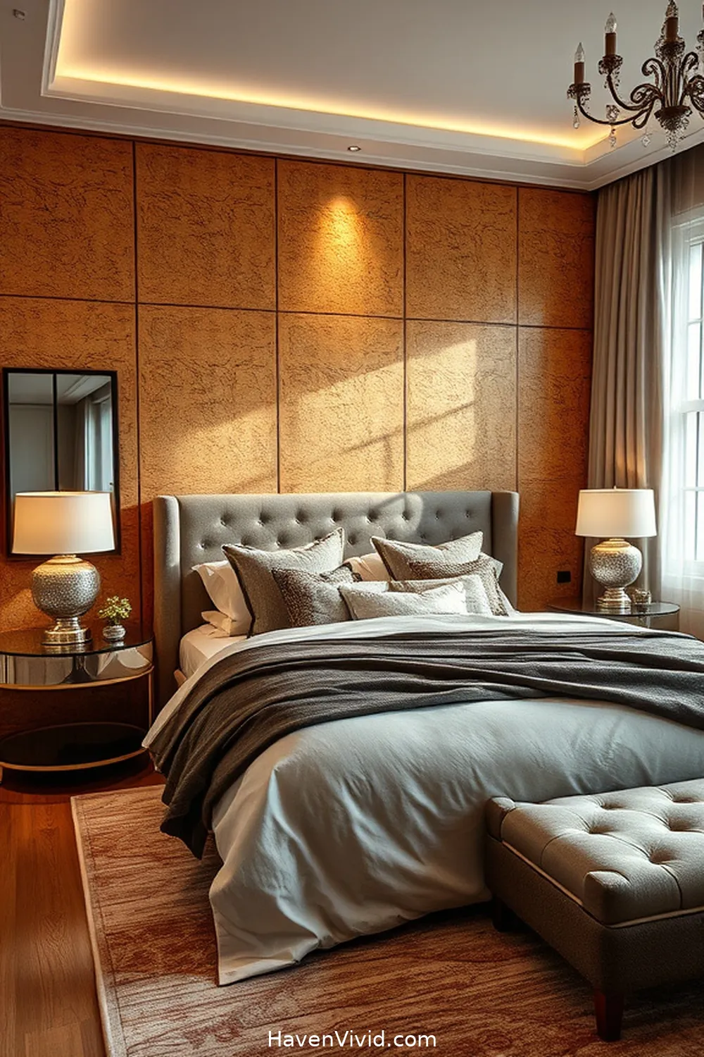 17 Ways to Create a Glamorous Bedroom Lifestyle Using Cork Accents 2 Cork Wall Panels for a Bold Statement for 17 Ways to Create a Glamorous Bedroom Lifestyle Using Cork Accents