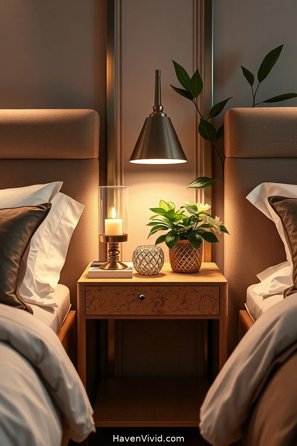 17 Ways to Create a Glamorous Bedroom Lifestyle Using Cork Accents 3 Stylish Cork Bedside Table Accent for 17 Ways to Create a Glamorous Bedroom Lifestyle Using Cork Accents