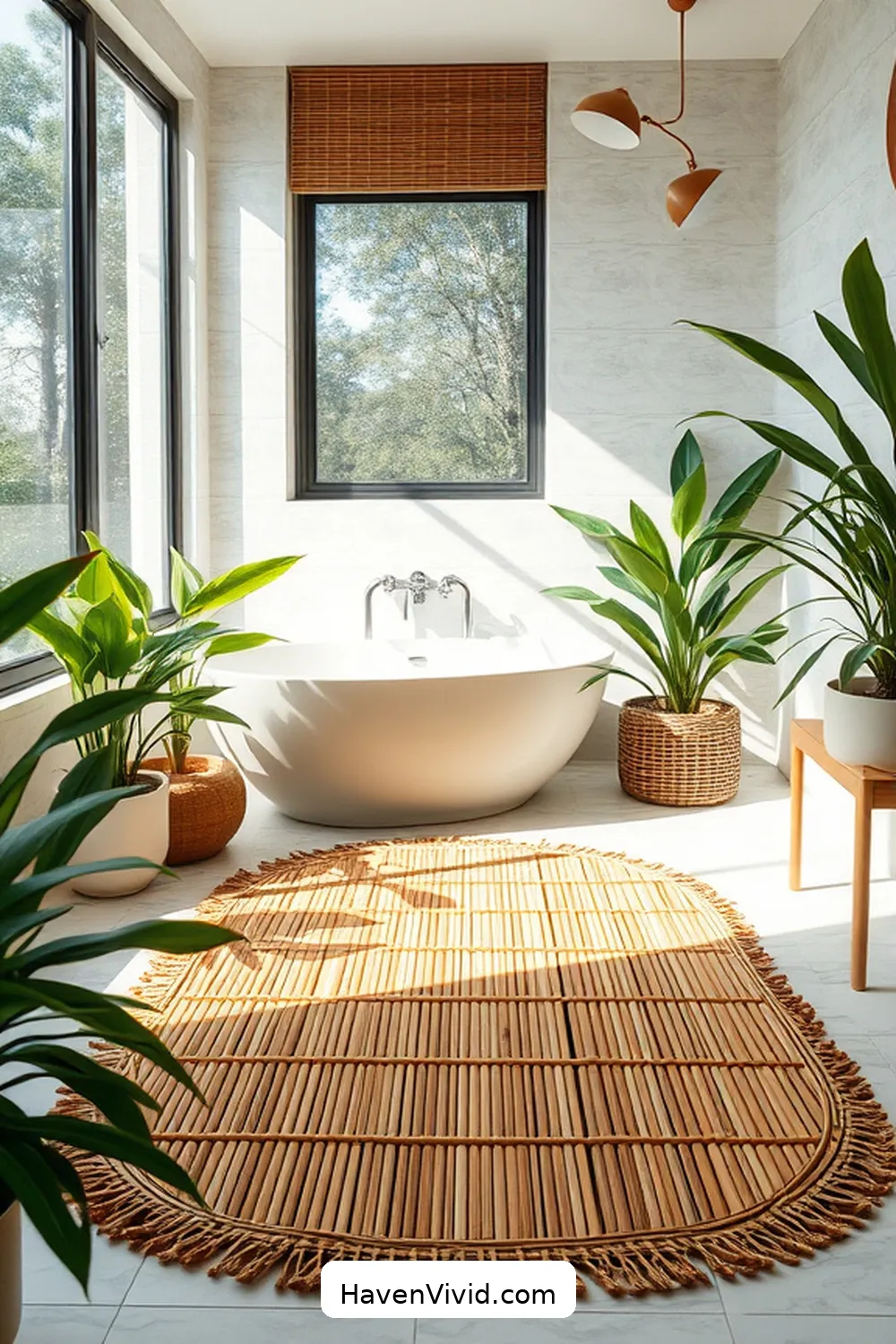 Opt for Bamboo Bath Mats for 17 Ways to Embrace Eco-Friendly Living in the Bathroom Using Natural Fibers