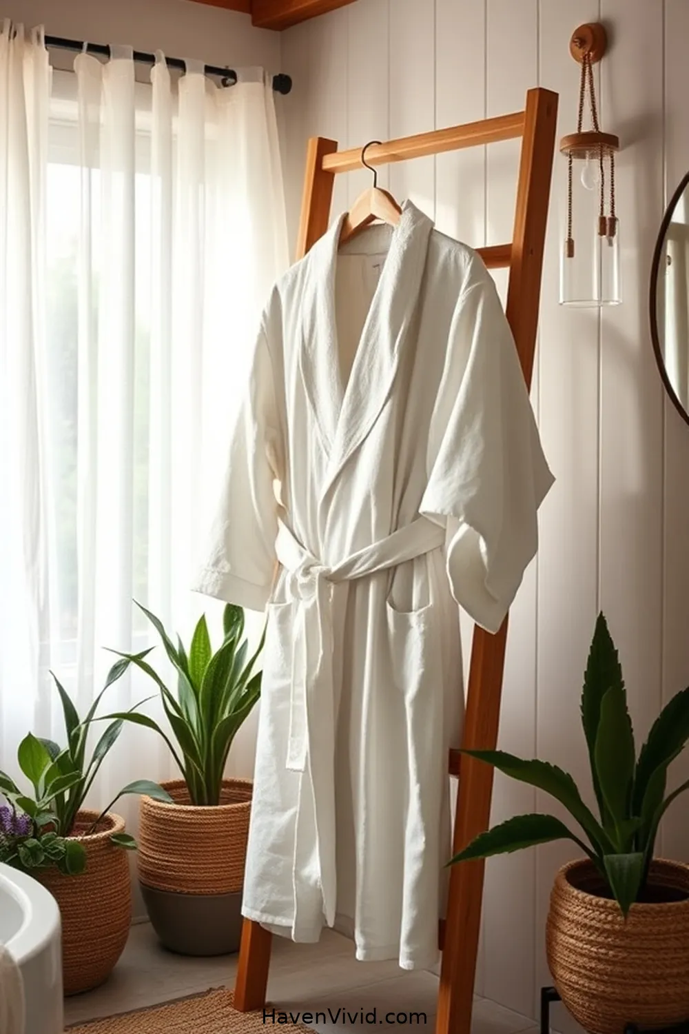 Select Natural Fiber Bathrobes for 17 Ways to Embrace Eco-Friendly Living in the Bathroom Using Natural Fibers
