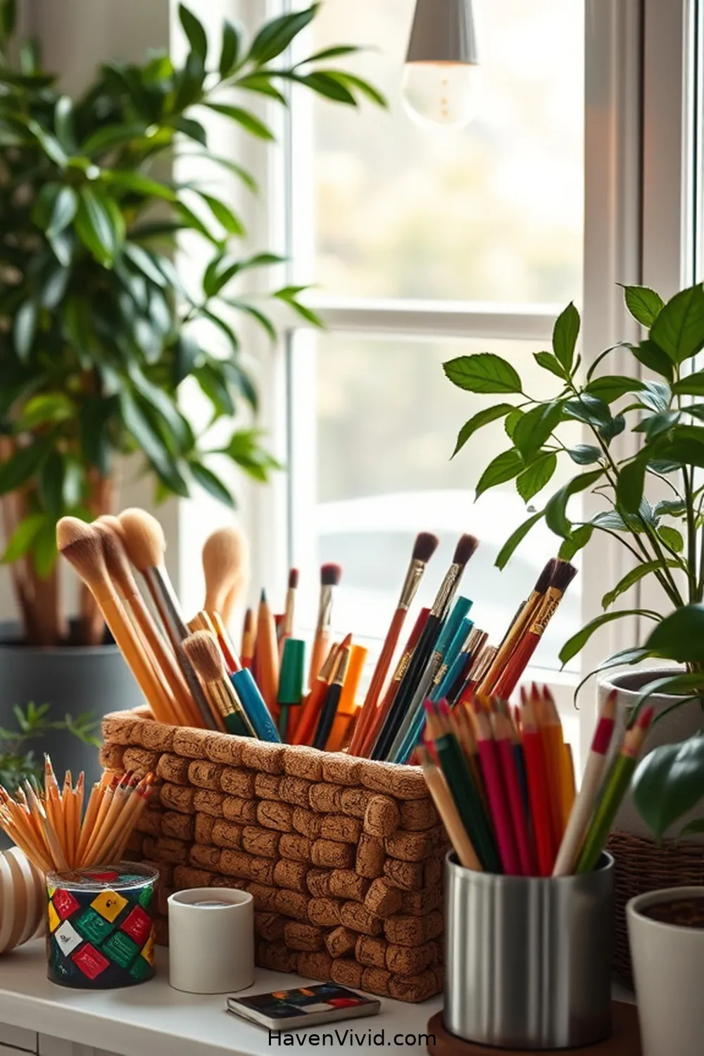 18 Chic Ways of Using Cork for a Glamorous Nursery Lifestyle 19 Cork Art Supplies Holder for Organized Creativity for 18 Chic Ways of Using Cork for a Glamorous Nursery Lifestyle