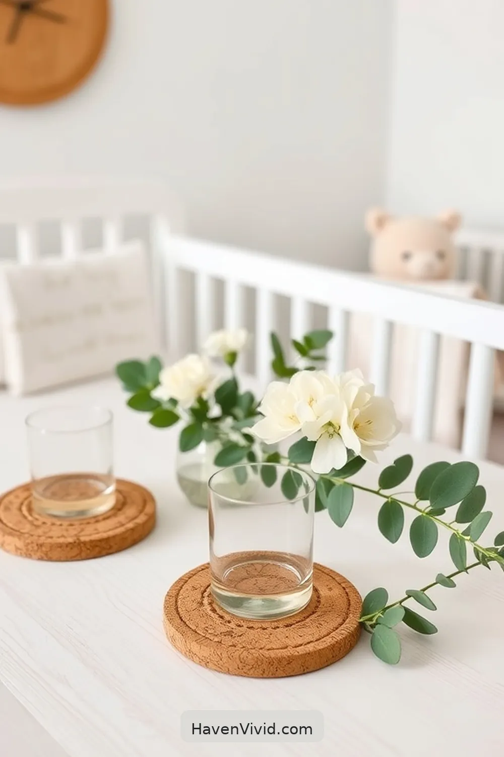 18 Chic Ways of Using Cork for a Glamorous Nursery Lifestyle 10 Decorative Cork Coasters to Protect Surfaces for 18 Chic Ways of Using Cork for a Glamorous Nursery Lifestyle