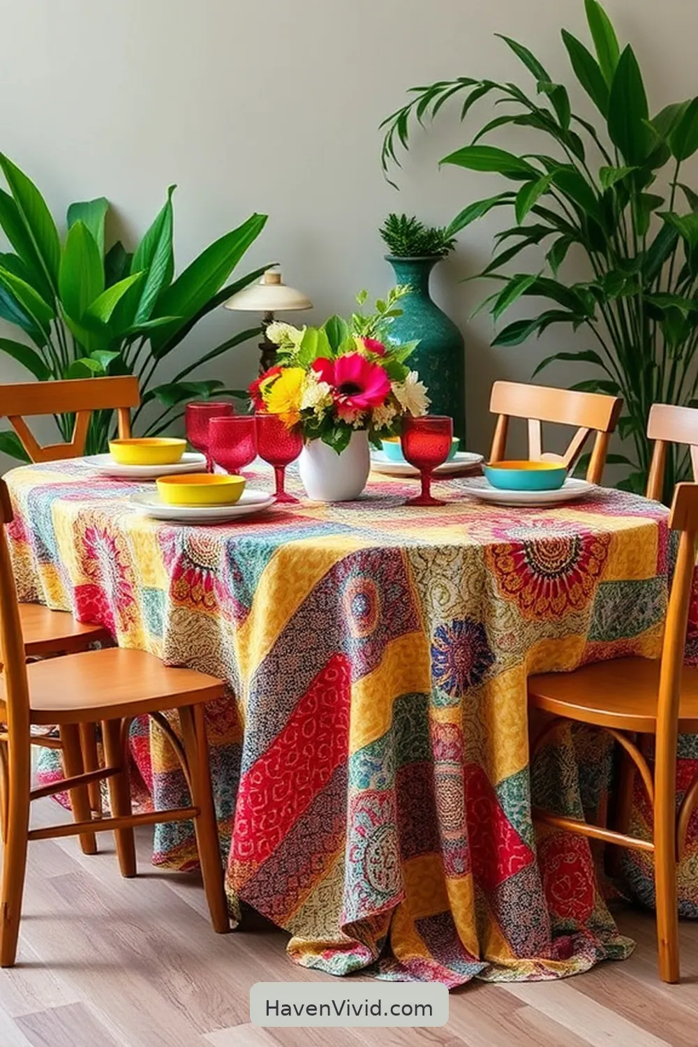 18 Creative Ways for Eco-Friendly Living in Your Dining Room Using Upcycled Fabric 2 Upcycled Fabric Tablecloths for 18 Creative Ways for Eco-Friendly Living in Your Dining Room Using Upcycled Fabric