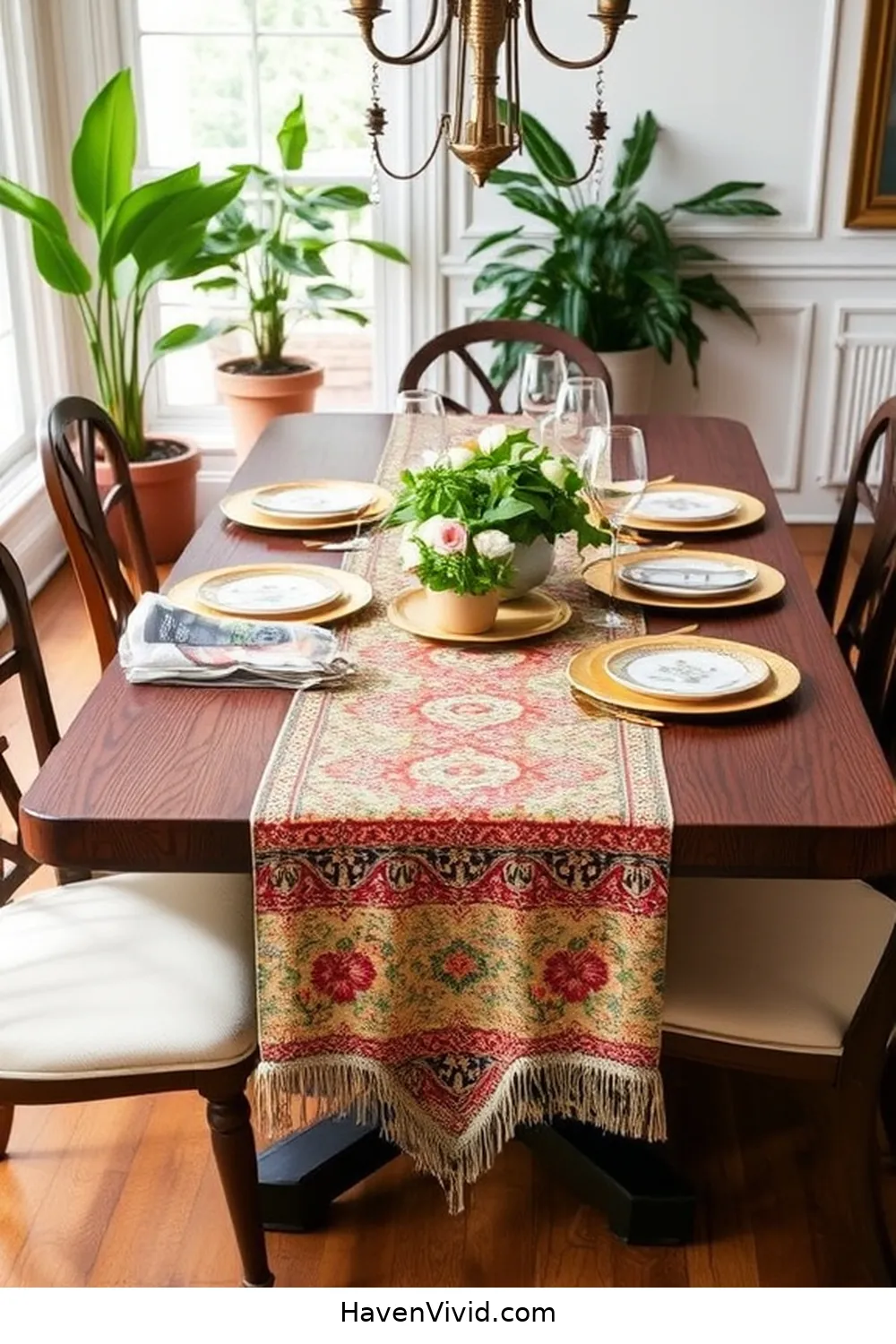 18 Creative Ways for Eco-Friendly Living in Your Dining Room Using Upcycled Fabric 7 Vintage Fabric Table Runners for 18 Creative Ways for Eco-Friendly Living in Your Dining Room Using Upcycled Fabric