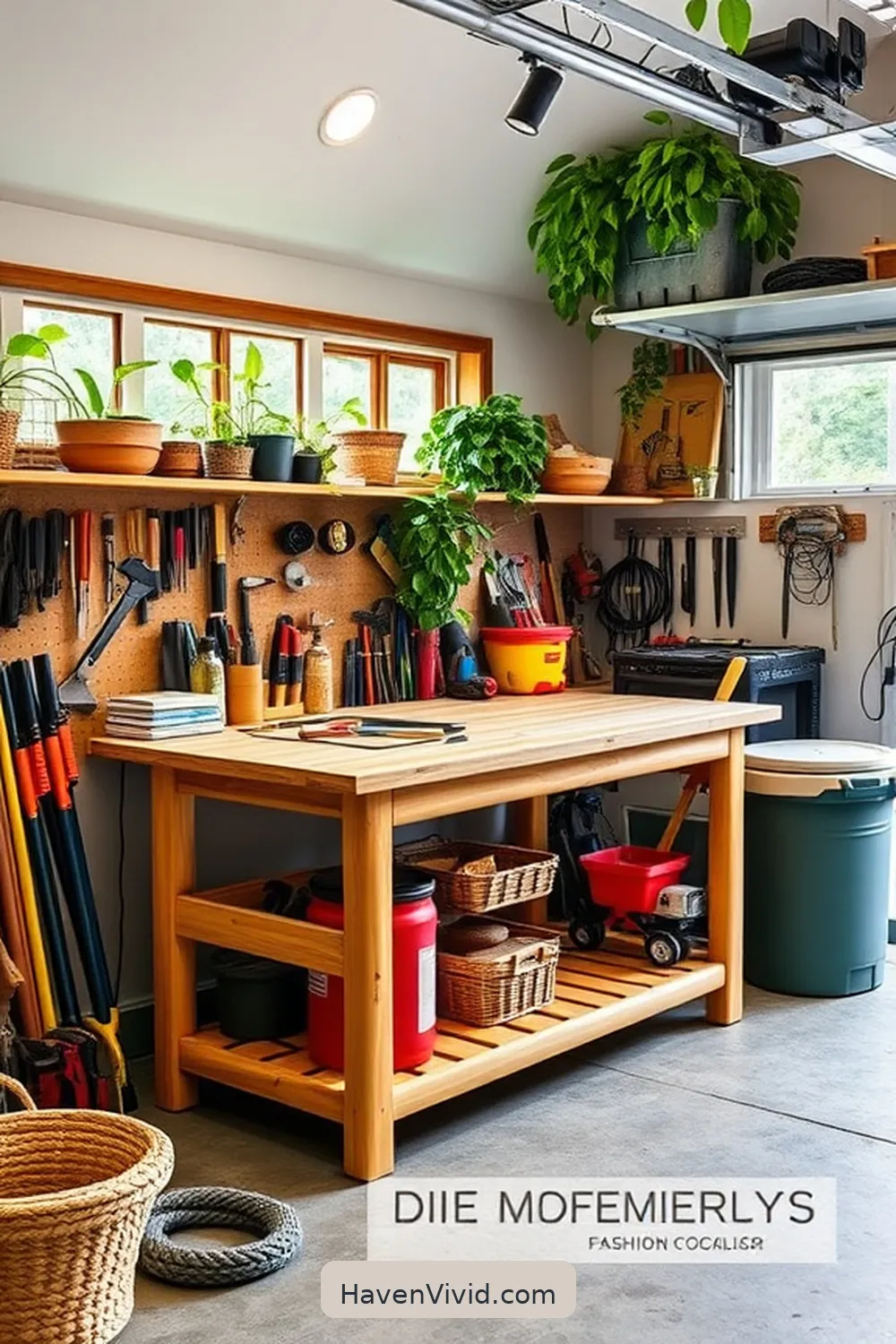 18 Creative Ways for Family-Friendly Garage Living Using Bamboo 3 DIY Bamboo Workbench for Family Projects for 18 Creative Ways for Family-Friendly Garage Living Using Bamboo