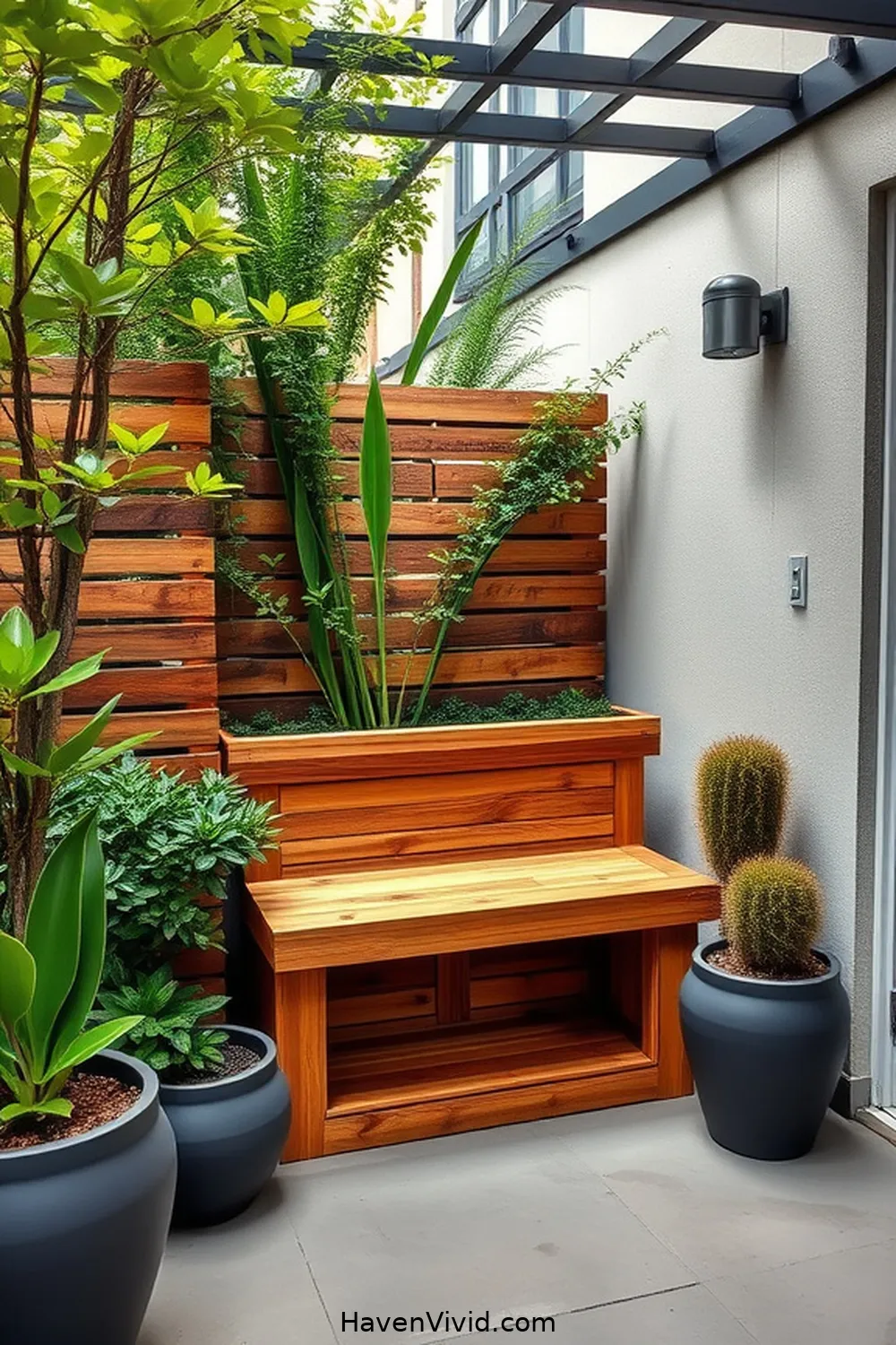 18 Creative Ways for Urban Patio Design Using Recycled Wood 9 Built-In Bench With Storage for 18 Creative Ways for Urban Patio Design Using Recycled Wood