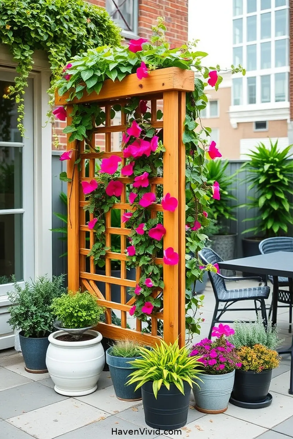 18 Creative Ways for Urban Patio Design Using Recycled Wood 7 DIY Garden Trellis for 18 Creative Ways for Urban Patio Design Using Recycled Wood
