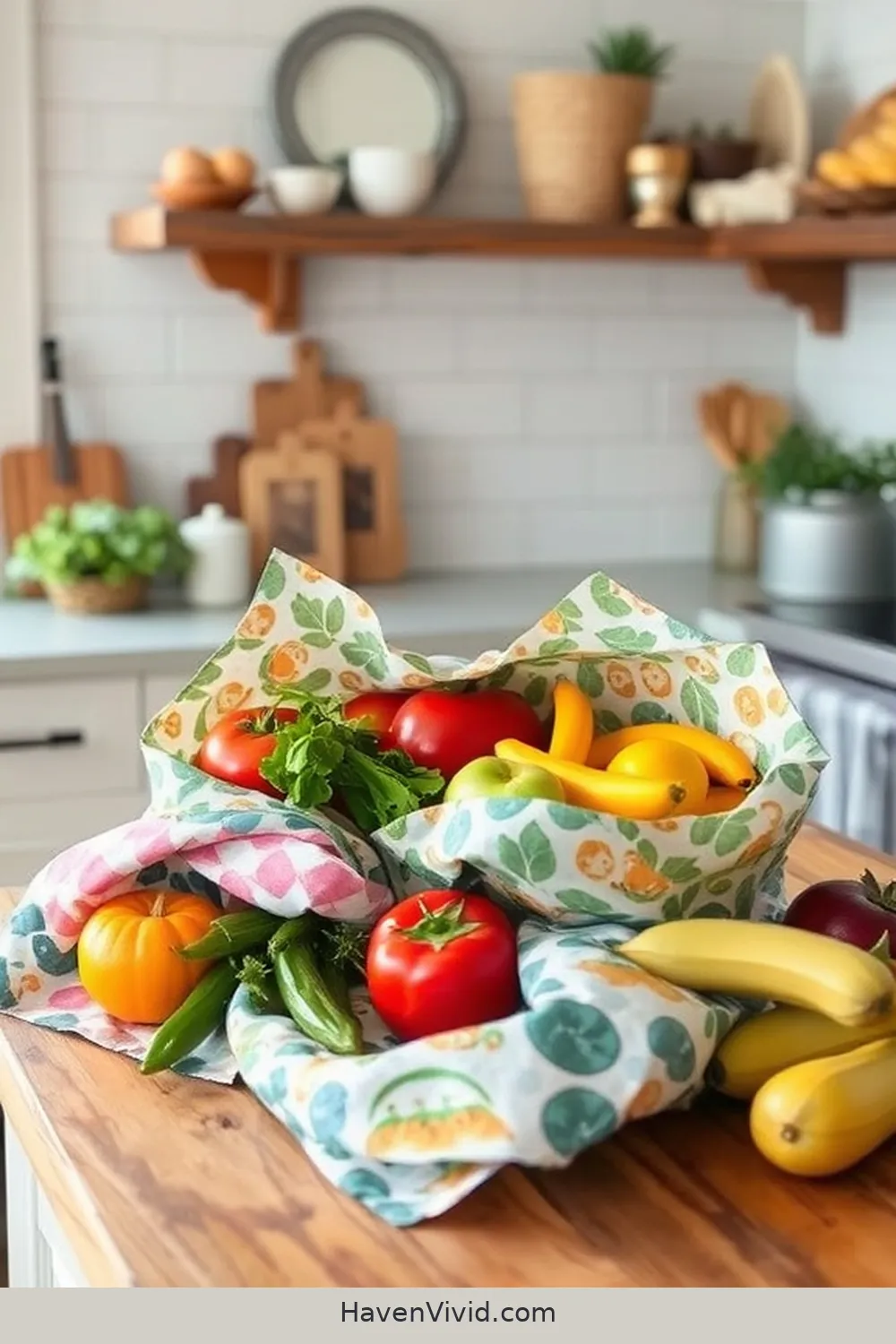 18 Creative Ways to Achieve Coastal Living in Your Kitchen Using Upcycled Fabric 6 Reusable Fabric Food Wraps for 18 Creative Ways to Achieve Coastal Living in Your Kitchen Using Upcycled Fabric