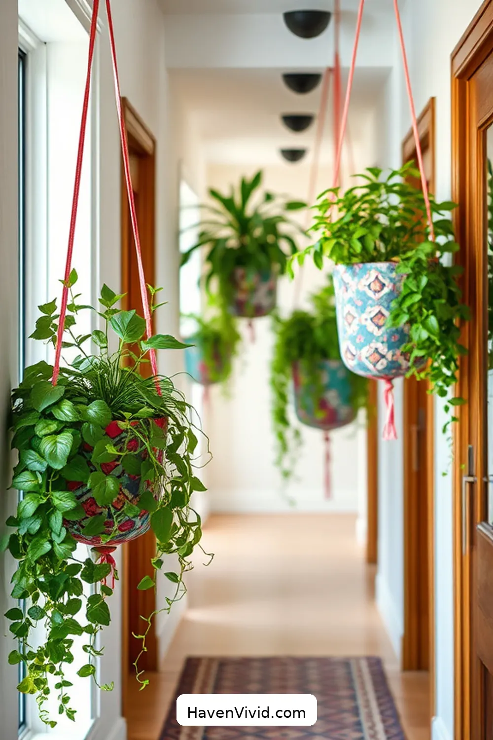 18 Creative Ways to Transform Artistic Spaces in Your Hallway Using Upcycled Fabric 9 Fabric Hanging Planters for 18 Creative Ways to Transform Artistic Spaces in Your Hallway Using Upcycled Fabric