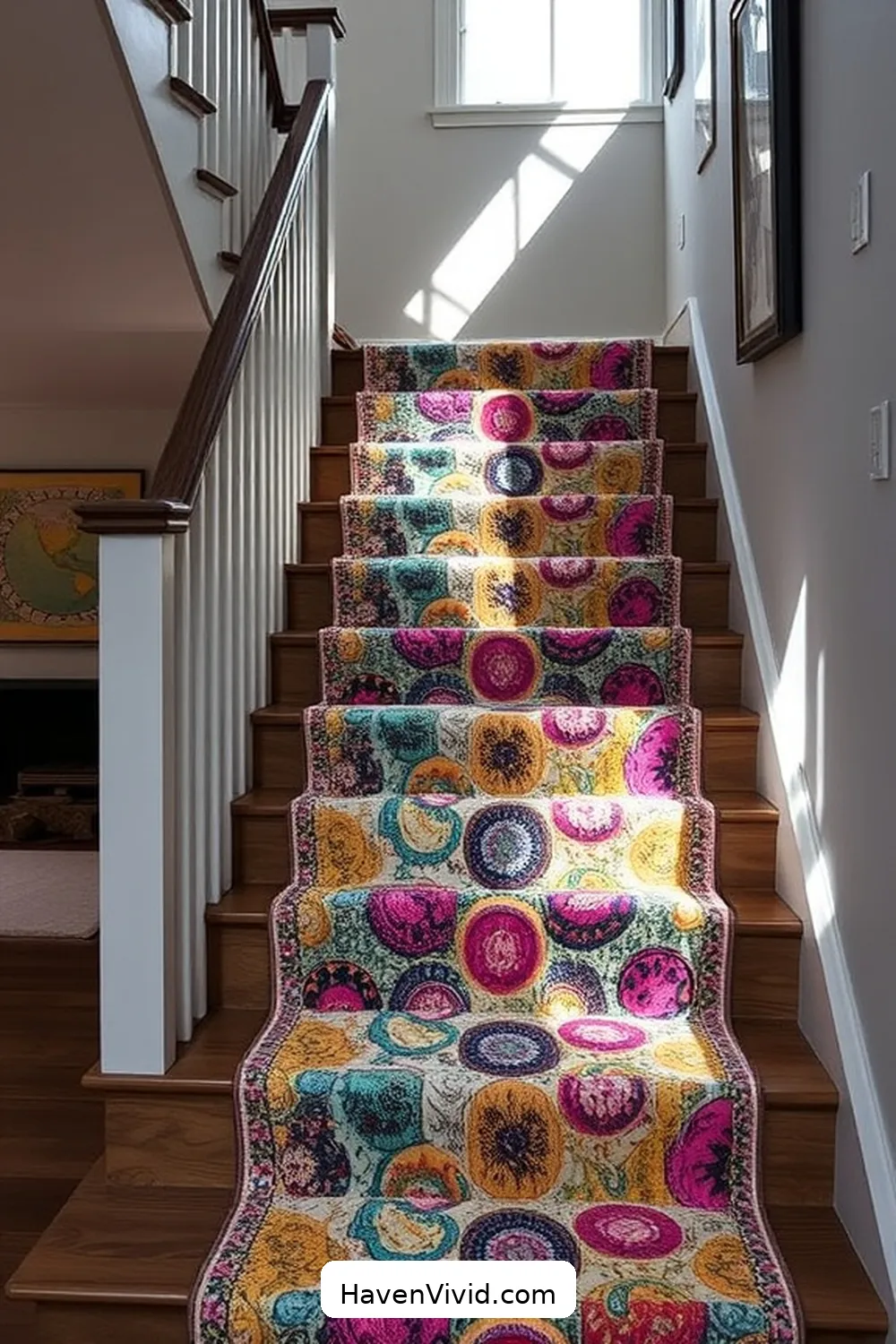 18 Creative Ways to Transform Artistic Spaces in Your Hallway Using Upcycled Fabric 12 Fabric-Inspired Stair Runners for 18 Creative Ways to Transform Artistic Spaces in Your Hallway Using Upcycled Fabric