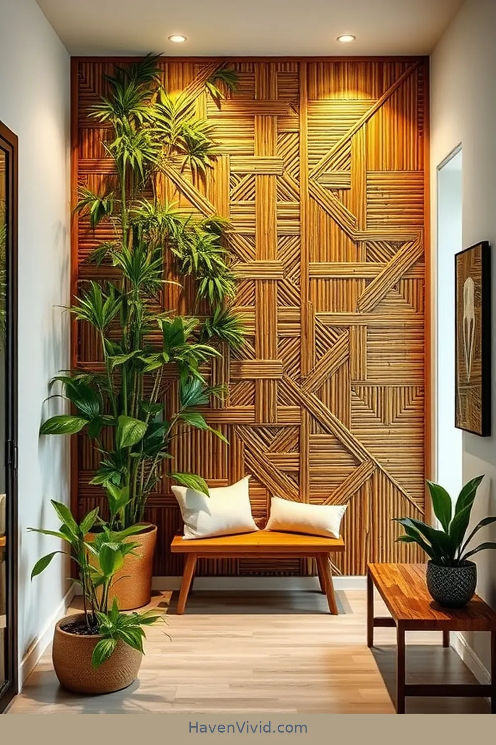 18 Creative Ways to Use Bamboo for Artistic Entryway Spaces 2 Bamboo Wall Art for a Focal Point for 18 Creative Ways to Use Bamboo for Artistic Entryway Spaces