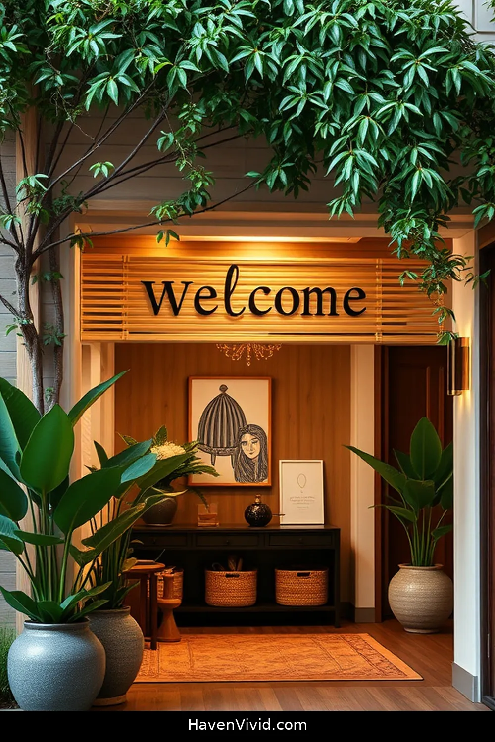 18 Creative Ways to Use Bamboo for Artistic Entryway Spaces 16 Bamboo Welcome Signs for 18 Creative Ways to Use Bamboo for Artistic Entryway Spaces