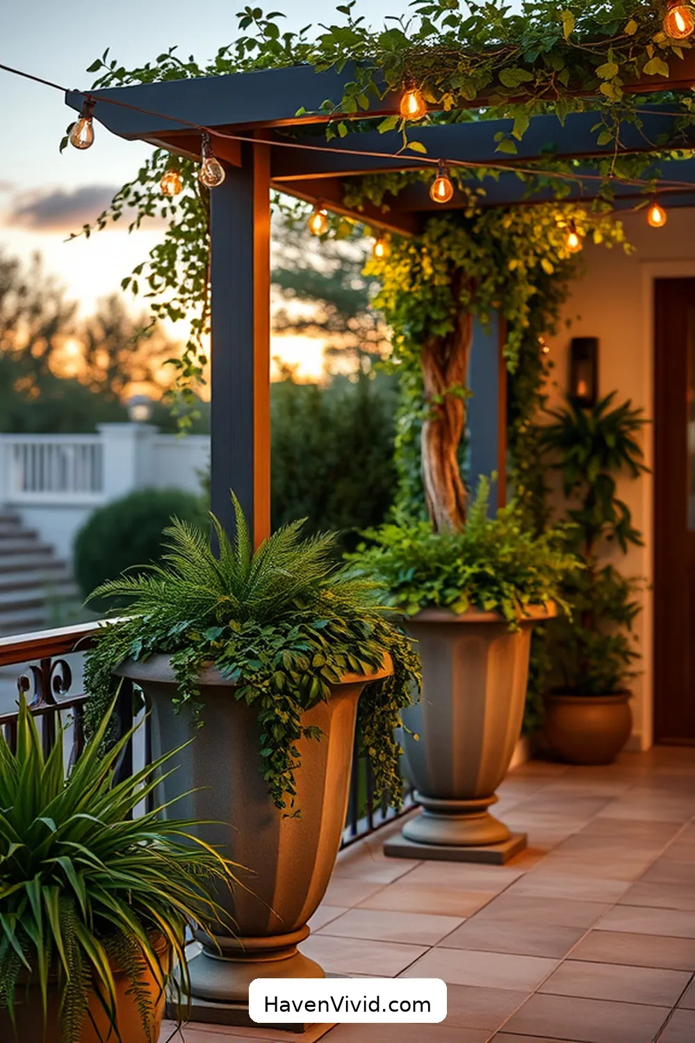 18 Essential Tips for a Minimalist Outdoor Patio Using Solar-Powered Lights 17 Add Greenery With Planters for 18 Essential Tips for a Minimalist Outdoor Patio Using Solar-Powered Lights