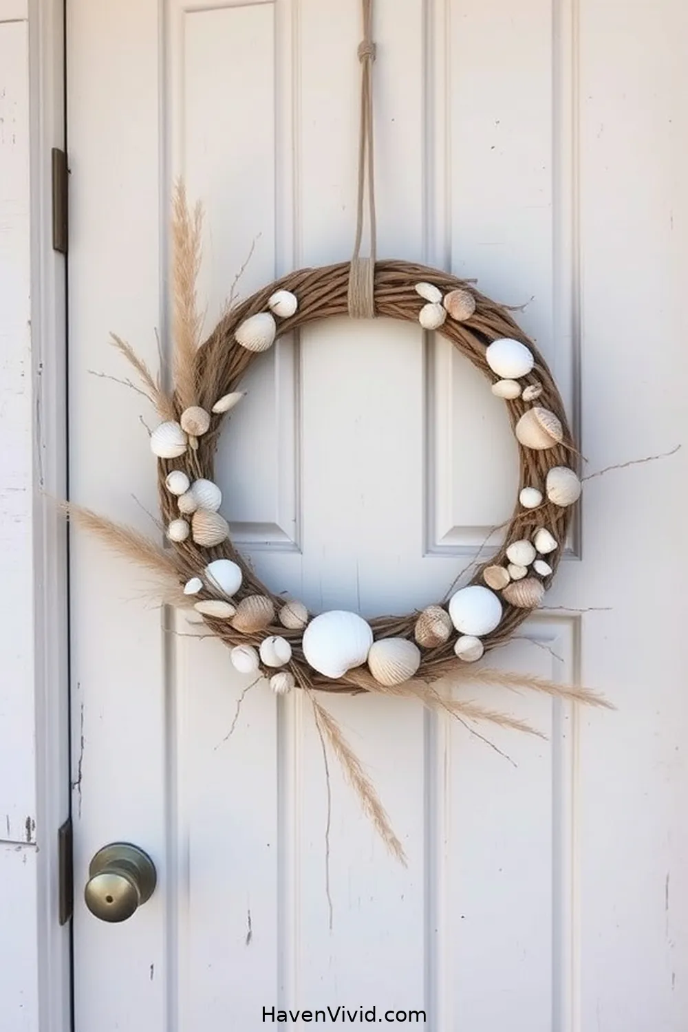 18 Inspiring Coastal Entryway Ideas Using Recycled Wood 16 Beachy Wood Wreath for a Welcoming Entry for 18 Inspiring Coastal Entryway Ideas Using Recycled Wood