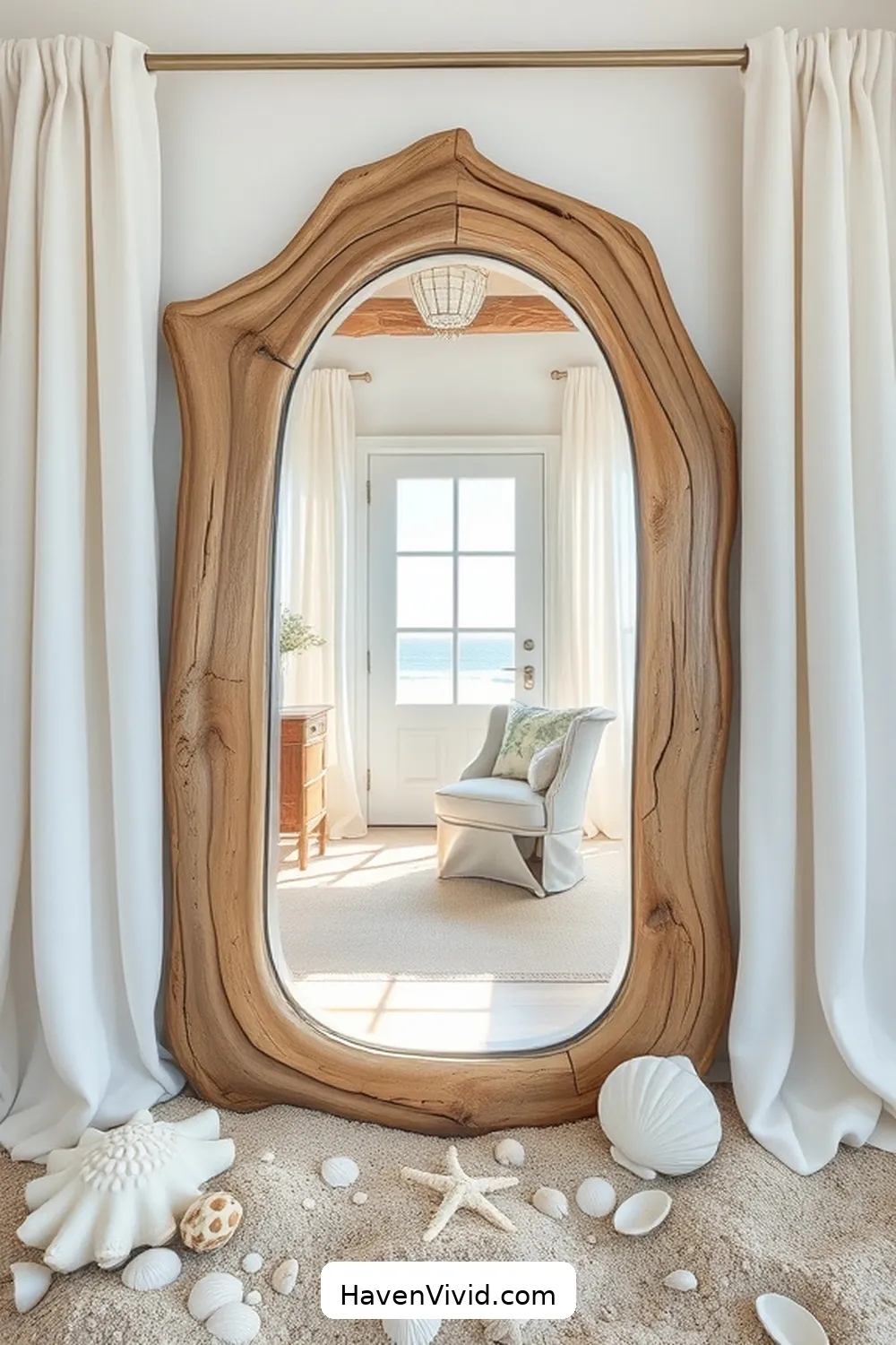 18 Inspiring Coastal Entryway Ideas Using Recycled Wood 10 Driftwood Mirror for a Coastal Touch for 18 Inspiring Coastal Entryway Ideas Using Recycled Wood