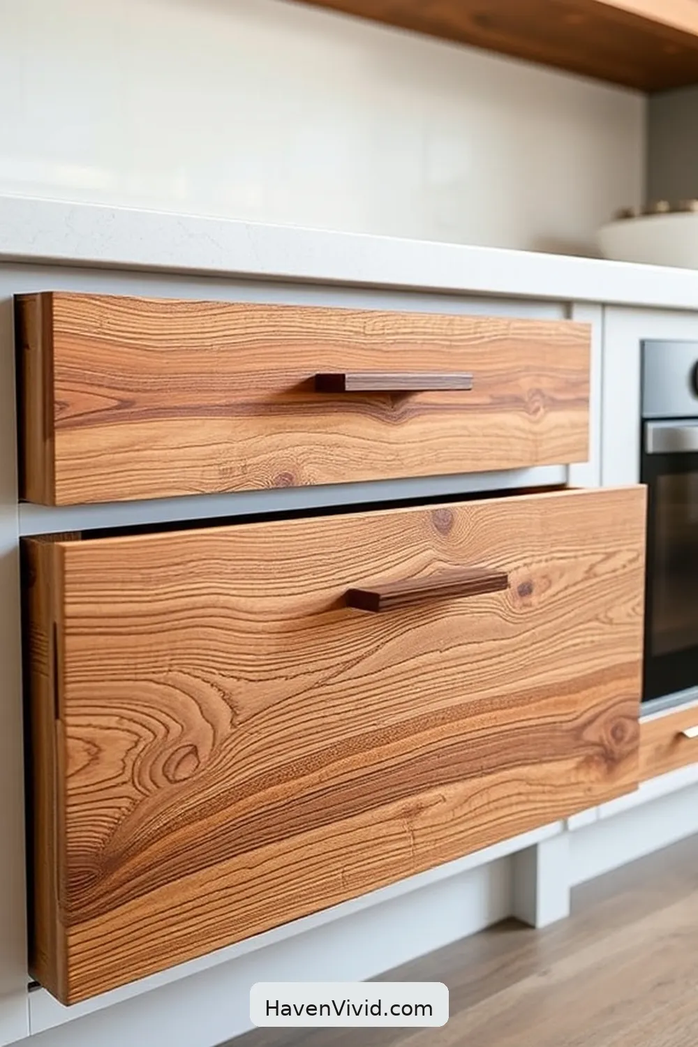 18 Inspiring Ways for Urban Living Using Recycled Wood in Your Kitchen 10 Reclaimed Wood Drawer Fronts for 18 Inspiring Ways for Urban Living Using Recycled Wood in Your Kitchen