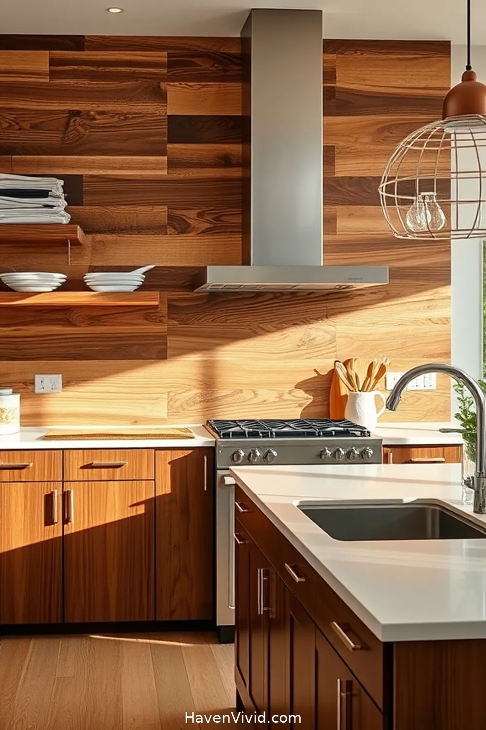 18 Inspiring Ways for Urban Living Using Recycled Wood in Your Kitchen 6 Recycled Wood Backsplash for 18 Inspiring Ways for Urban Living Using Recycled Wood in Your Kitchen