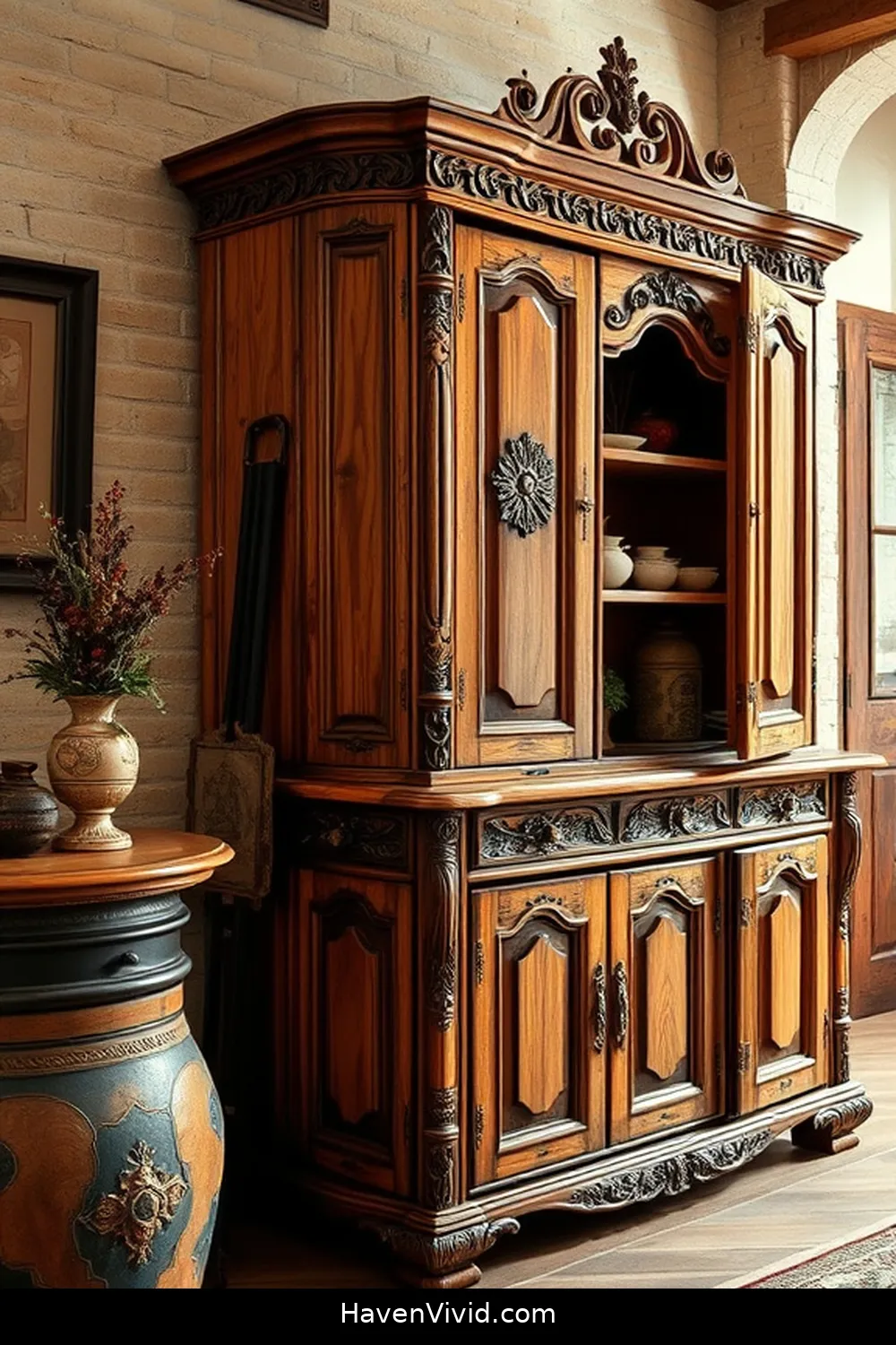 18 Inspiring Ways for Urban Living Using Recycled Wood in Your Kitchen 5 Vintage Wooden Cabinetry for 18 Inspiring Ways for Urban Living Using Recycled Wood in Your Kitchen