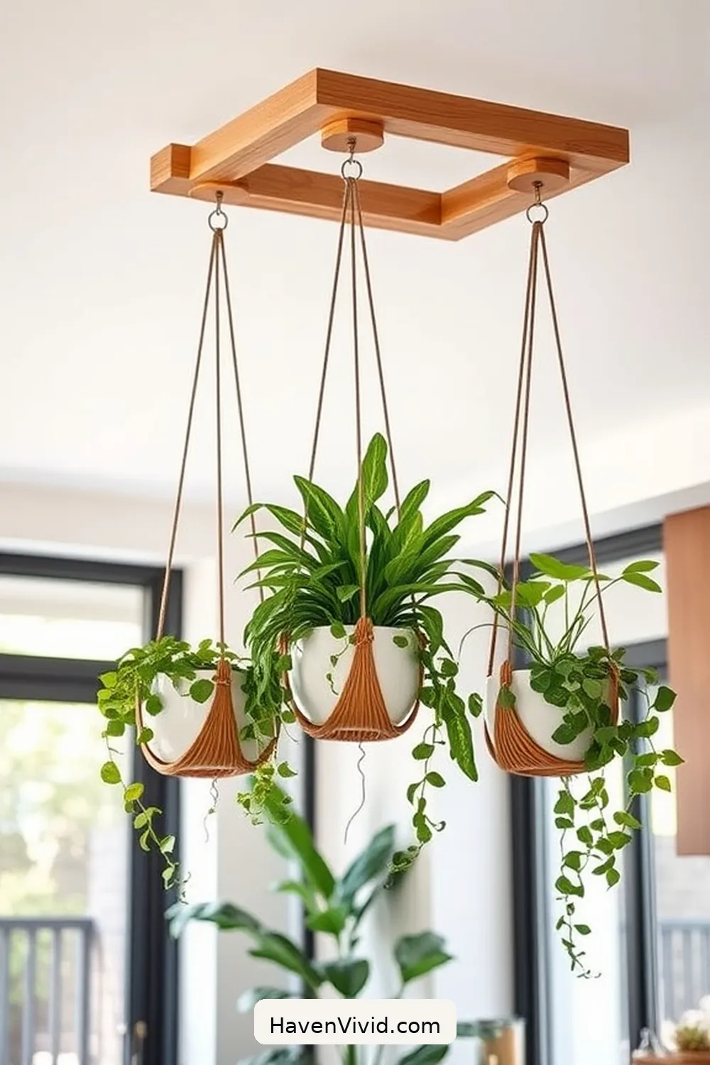 18 Inspiring Ways for Urban Living Using Recycled Wood in Your Kitchen 17 Wooden Plant Hangers for 18 Inspiring Ways for Urban Living Using Recycled Wood in Your Kitchen