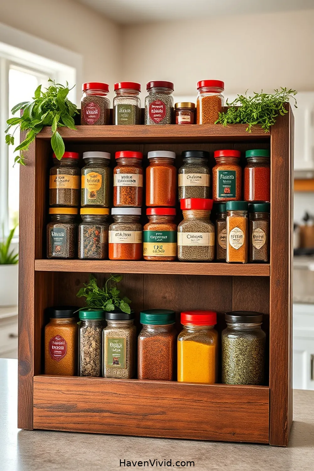 18 Inspiring Ways for Urban Living Using Recycled Wood in Your Kitchen 12 Wooden Spice Rack for 18 Inspiring Ways for Urban Living Using Recycled Wood in Your Kitchen