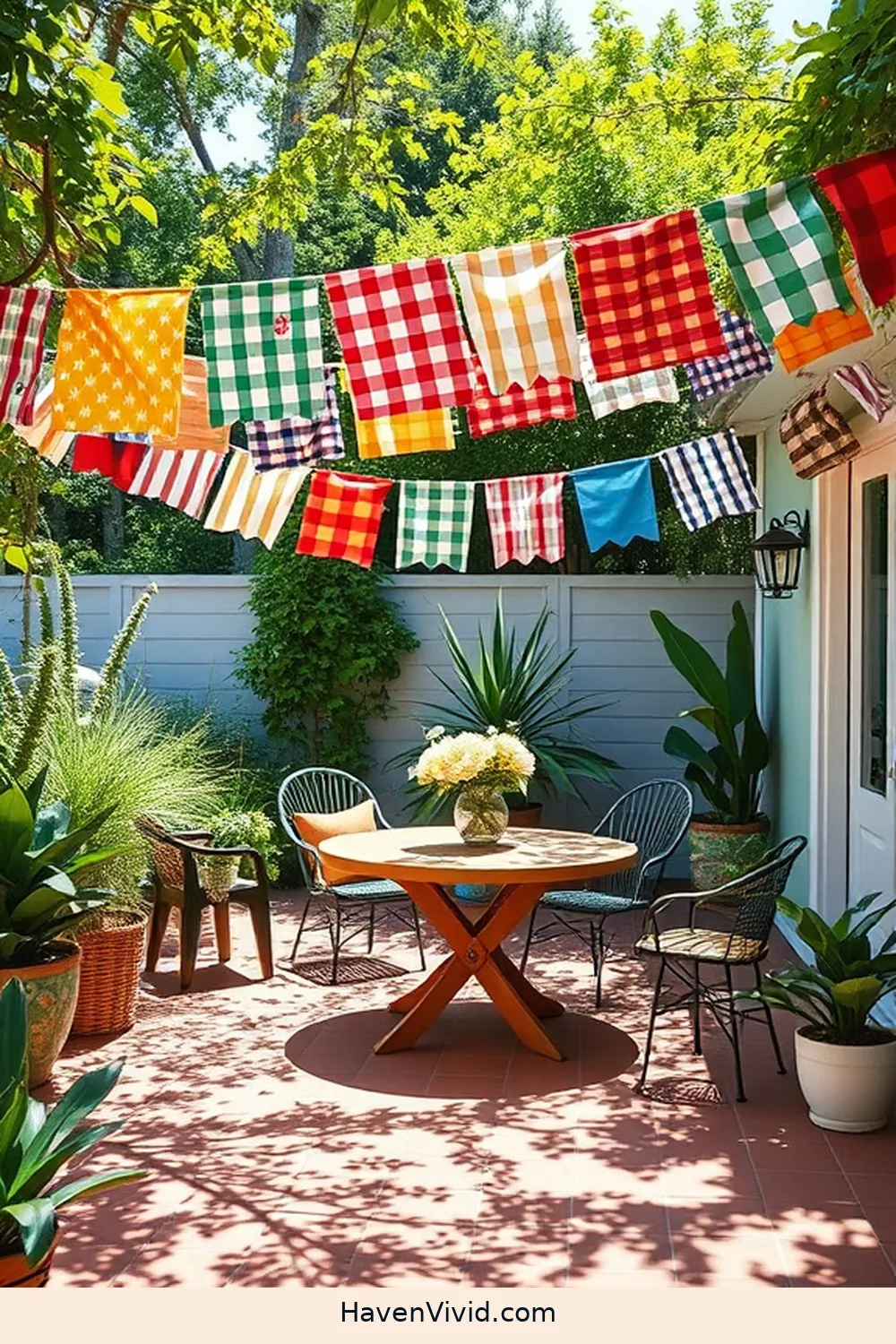 18 Must-Try Hacks Using Upcycled Fabric for a Family-Friendly Outdoor Living Patio 5 Upcycled Fabric Bunting for 18 Must-Try Hacks Using Upcycled Fabric for a Family-Friendly Outdoor Living Patio