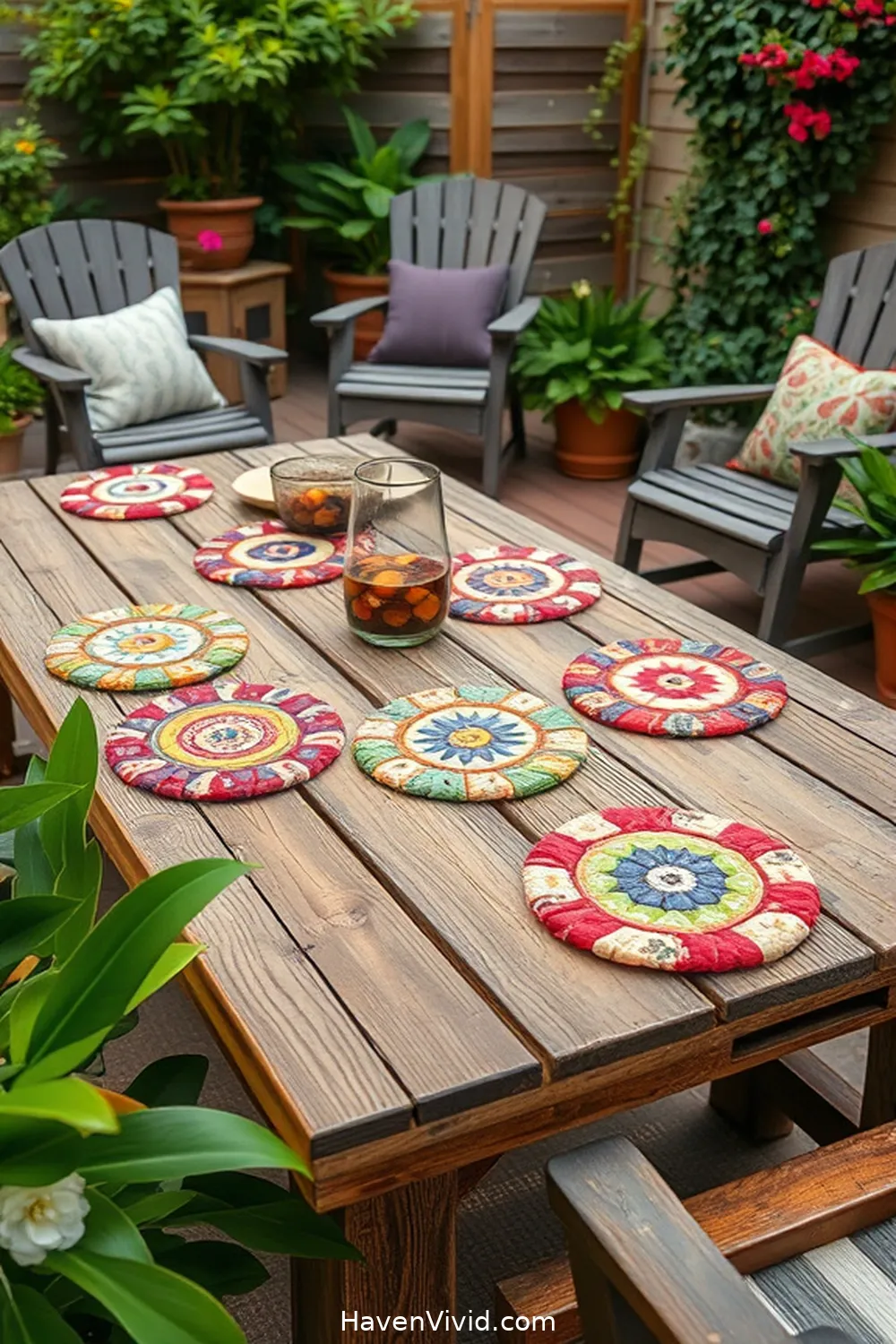 18 Must-Try Hacks Using Upcycled Fabric for a Family-Friendly Outdoor Living Patio 14 Upcycled Fabric Coasters for 18 Must-Try Hacks Using Upcycled Fabric for a Family-Friendly Outdoor Living Patio