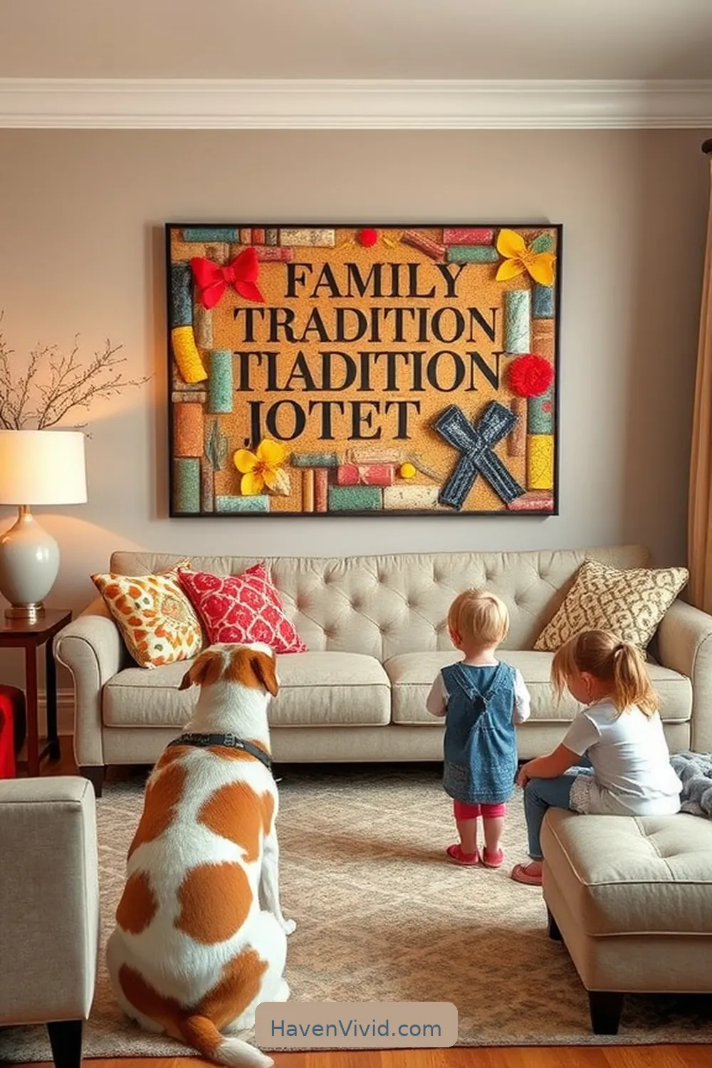 18 Ways for Family-Friendly Living Using Cork Libraries 19 Craft a Family Traditions Display for 18 Ways for Family-Friendly Living Using Cork Libraries
