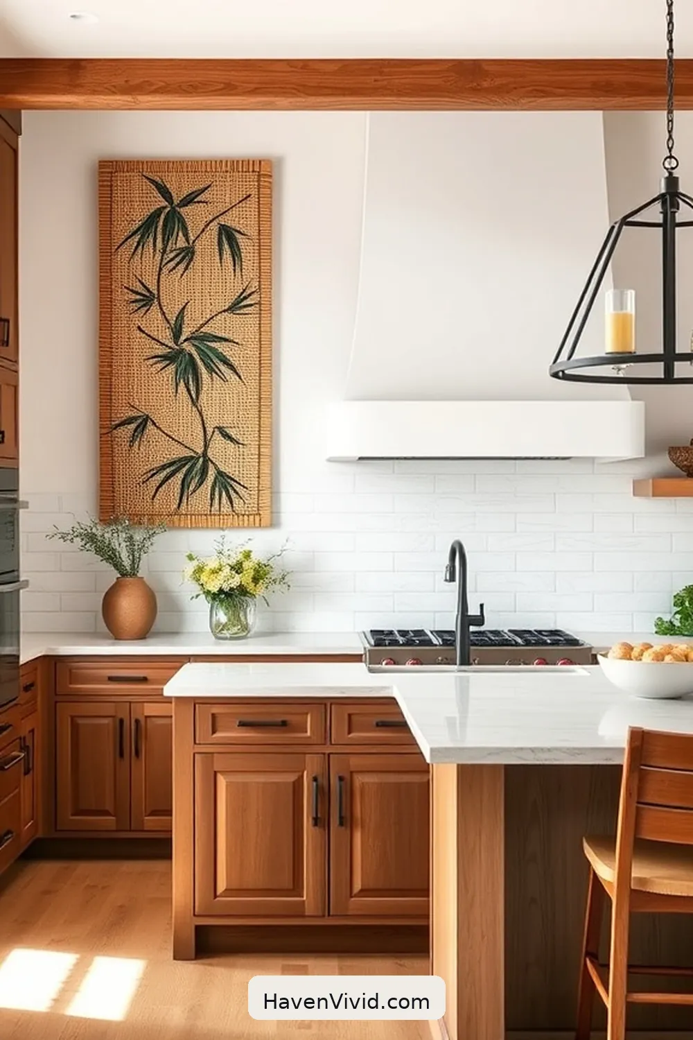 18 Ways for Farmhouse Living in Your Kitchen Using Bamboo 11 Unique Bamboo Wall Art for 18 Ways for Farmhouse Living in Your Kitchen Using Bamboo