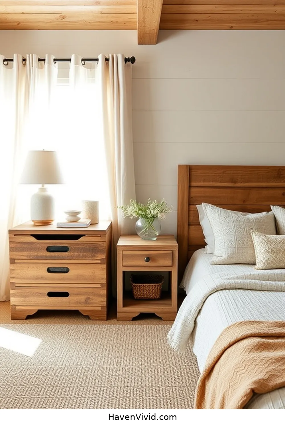 18 Ways to Achieve Coastal Living in Your Bedroom Using Reclaimed Materials 8 Reclaimed Pallet Nightstands for 18 Ways to Achieve Coastal Living in Your Bedroom Using Reclaimed Materials