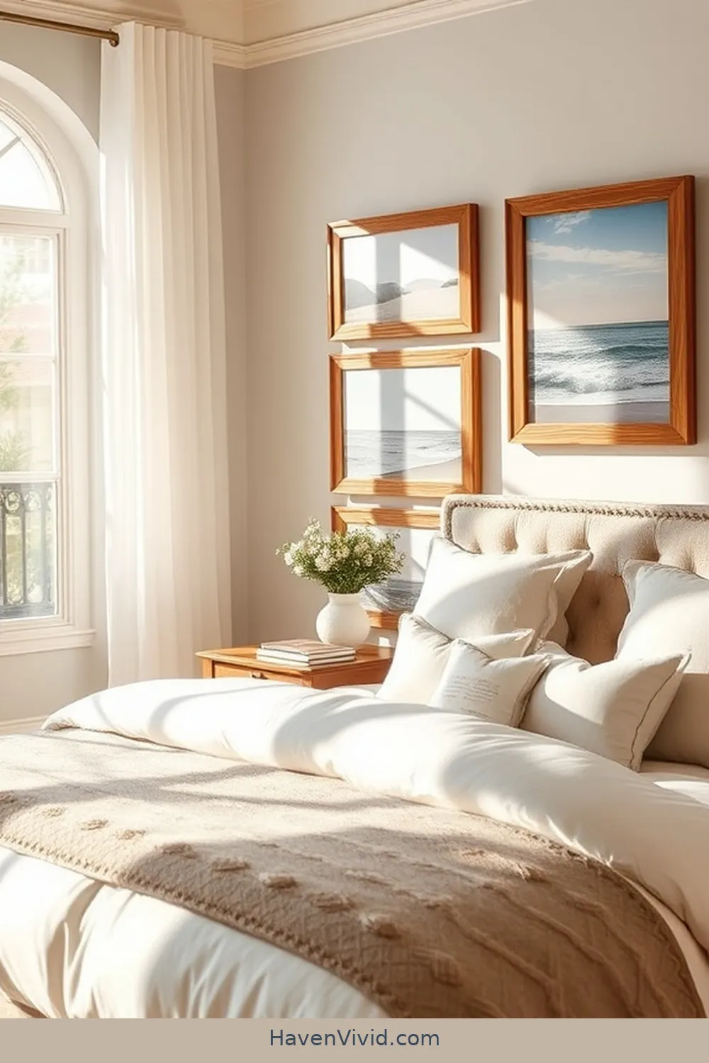18 Ways to Achieve Coastal Living in Your Bedroom Using Reclaimed Materials 13 Reclaimed Wood Picture Frames for 18 Ways to Achieve Coastal Living in Your Bedroom Using Reclaimed Materials