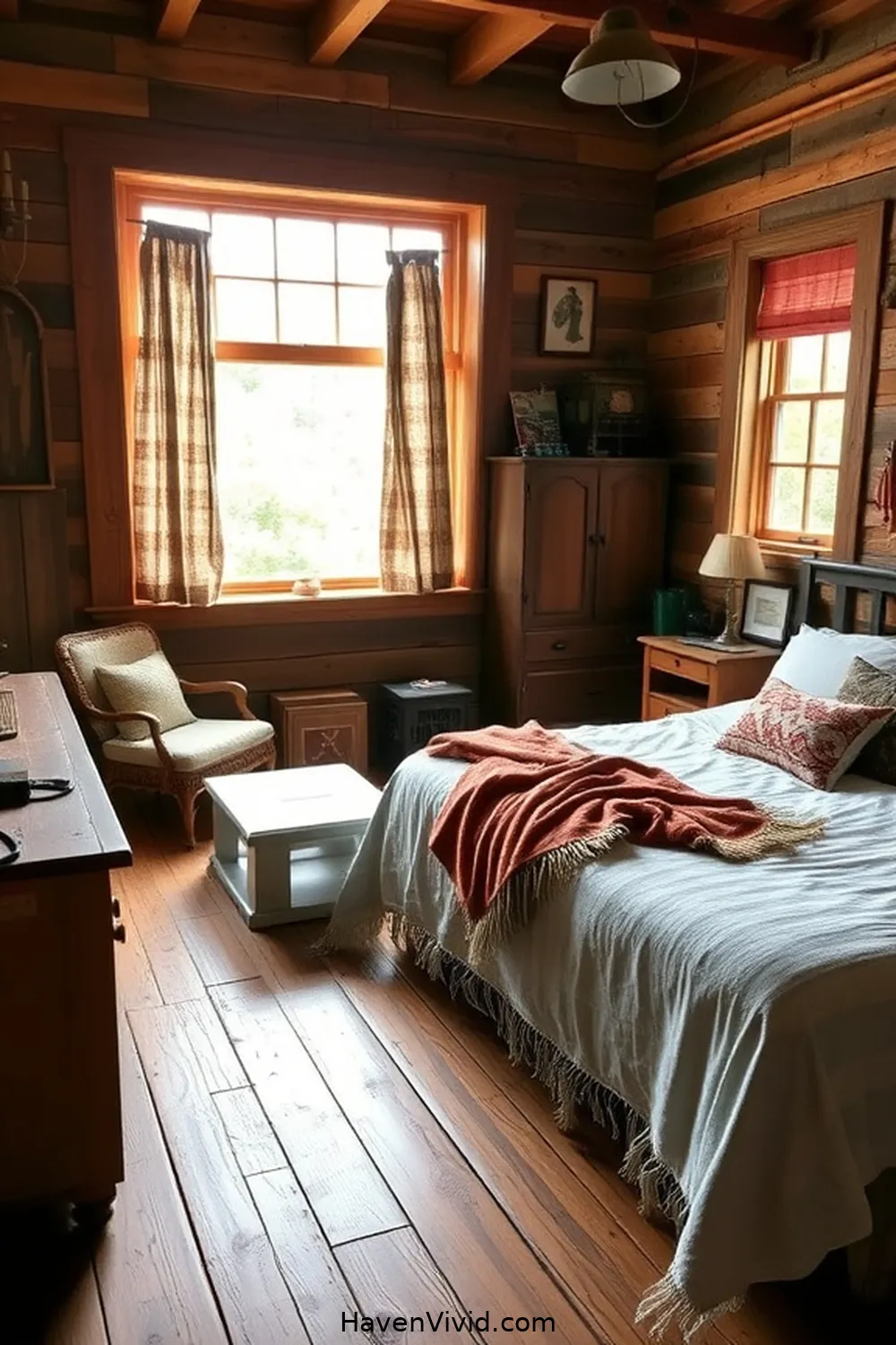 18 Ways to Create a Farmhouse Bedroom Using Reclaimed Materials 17 Use Reclaimed Flooring for Authenticity for 18 Ways to Create a Farmhouse Bedroom Using Reclaimed Materials