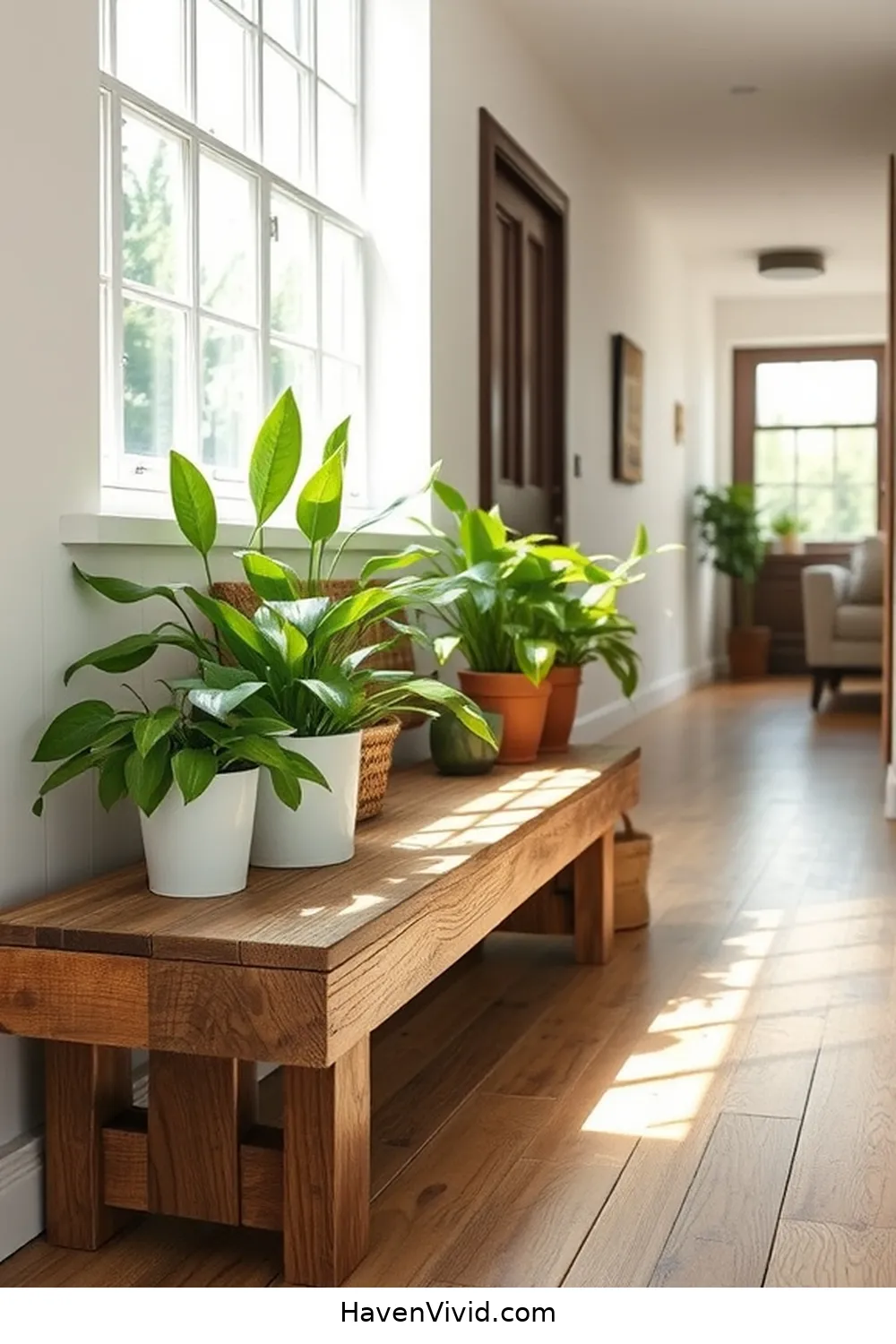 18 Ways to Create an Eco-Friendly Hallway Using Reclaimed Materials 14 DIY Reclaimed Wood Bench for 18 Ways to Create an Eco-Friendly Hallway Using Reclaimed Materials